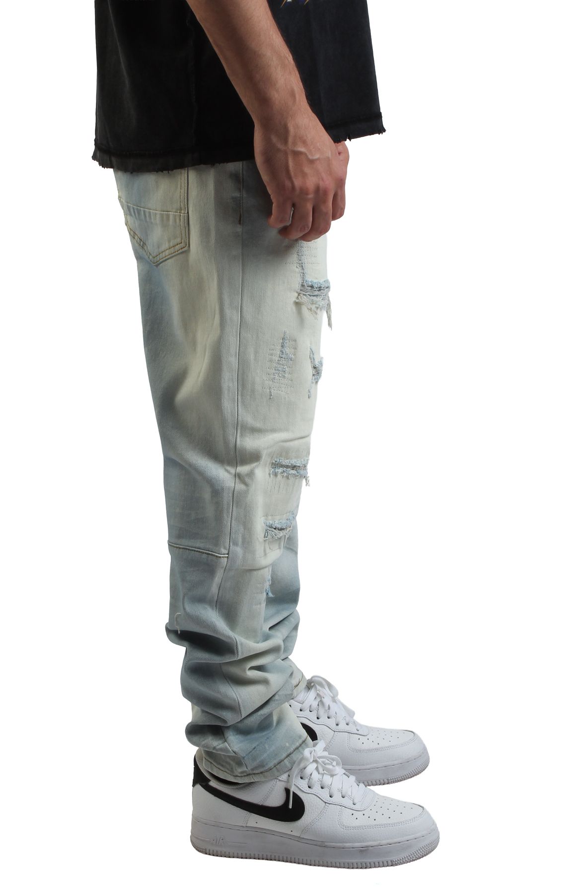 SMOKE RISE Taurus Shred Jeans JP25211SK-TAUBL - Shiekh