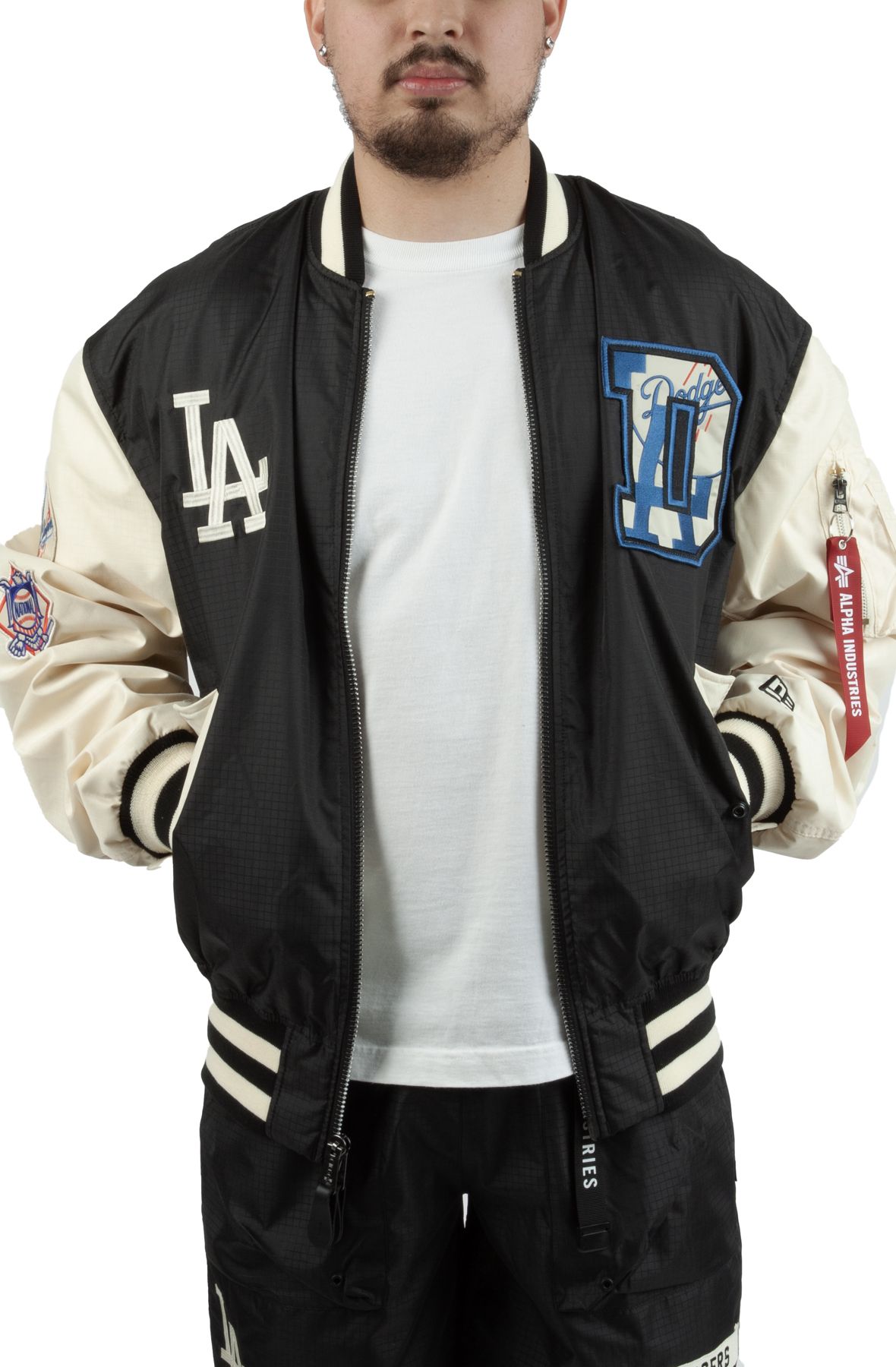 Men's La Dodgers Bomber Leather Jacket