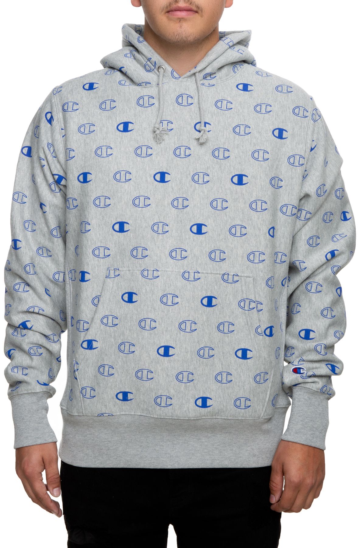champion reverse weave all over print pullover hoodie