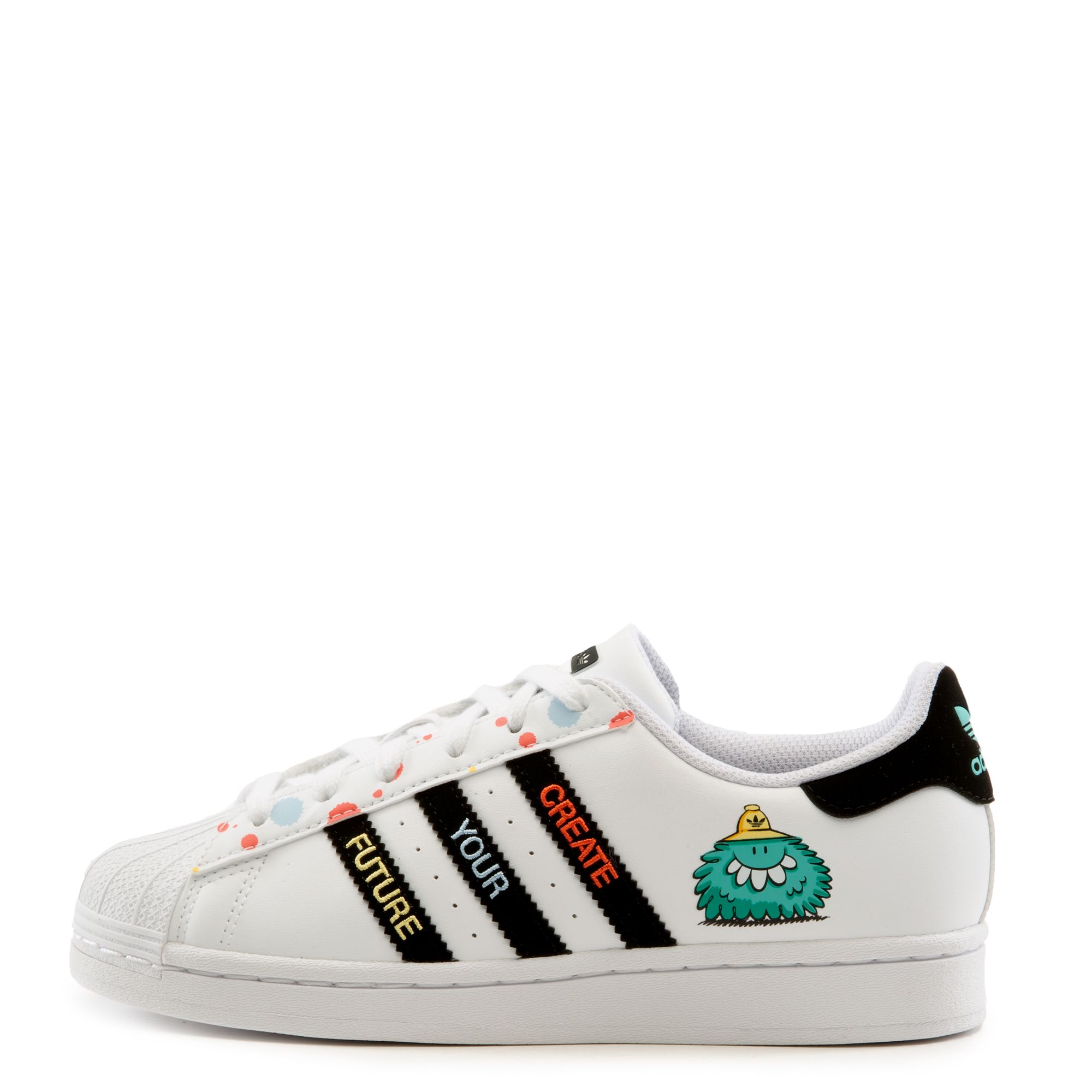 adidas Originals Superstar XLG trainers in future white/green
