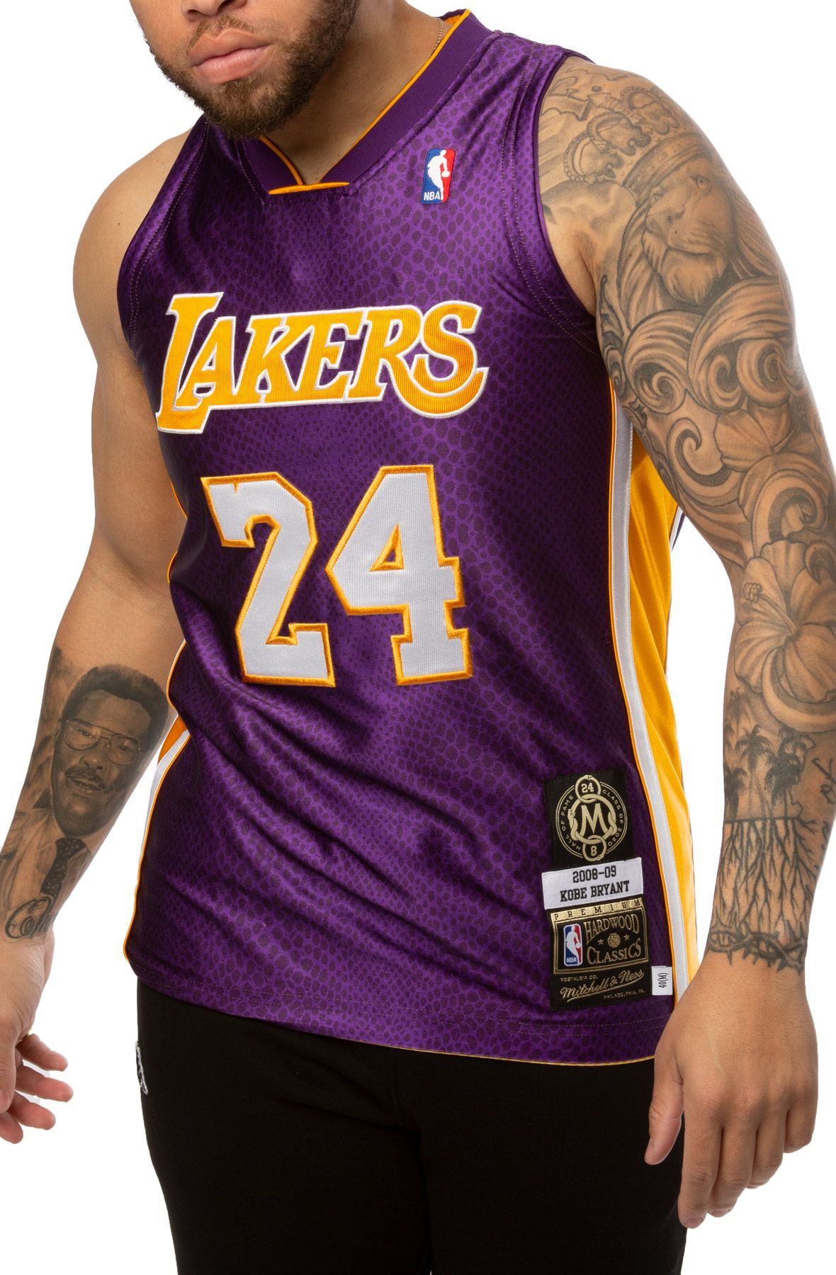 LOS ANGELES LAKERS KOBE BRYANT 8/24 AUTHENTIC REVERSIBLE JERSEY