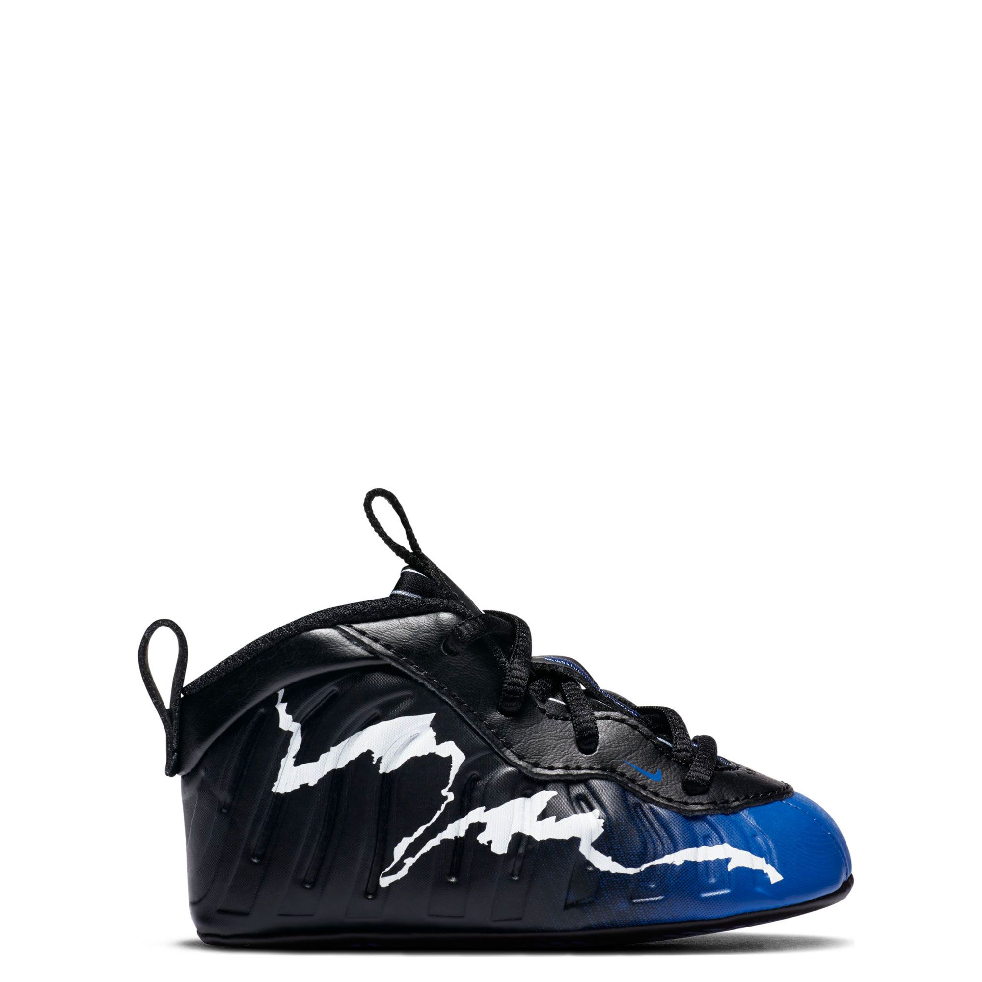 nike little posite one black game royal white