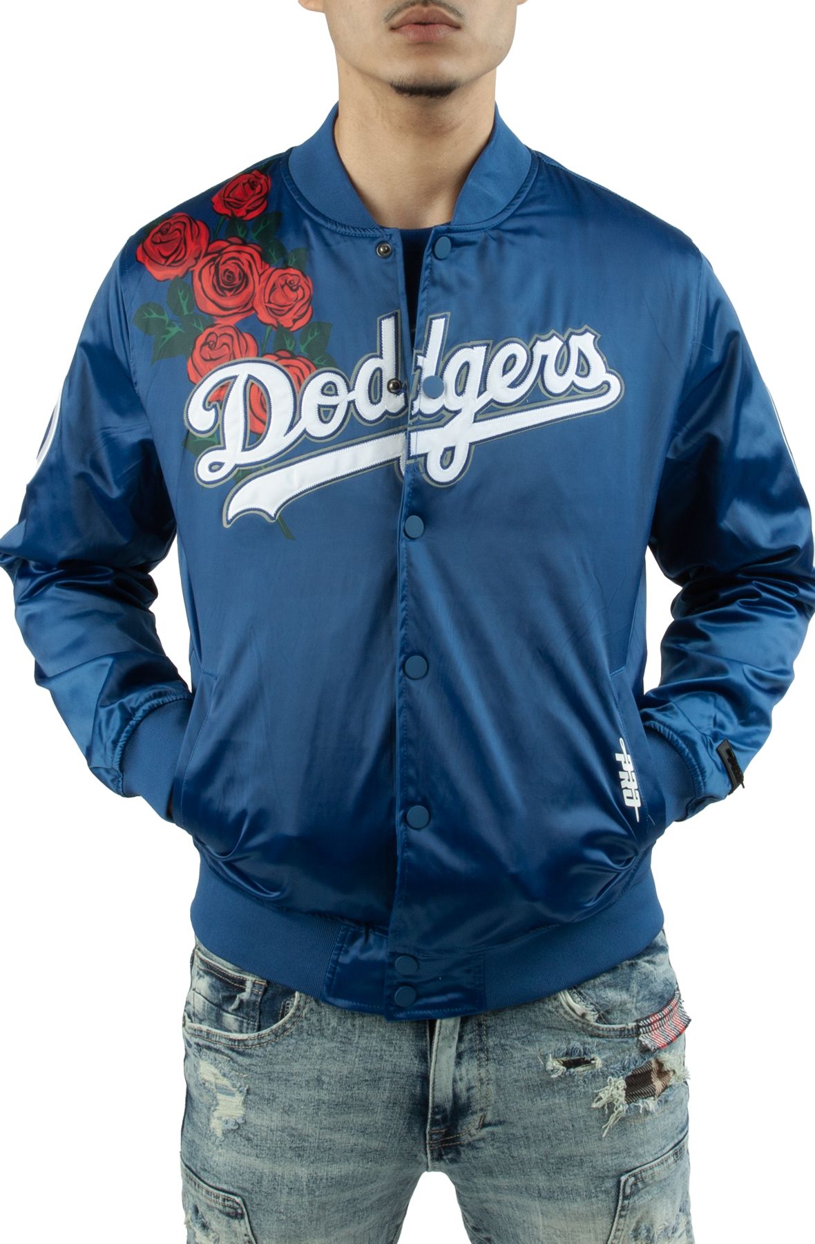 Pro Standard Dodgers Roses Satin Jacket Dodger Blue