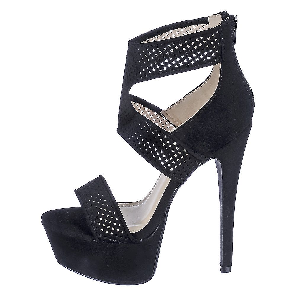 ANNE MICHELLE Women's Turnup-14 High Heel JPM TURNUP-14/BLACK - Shiekh