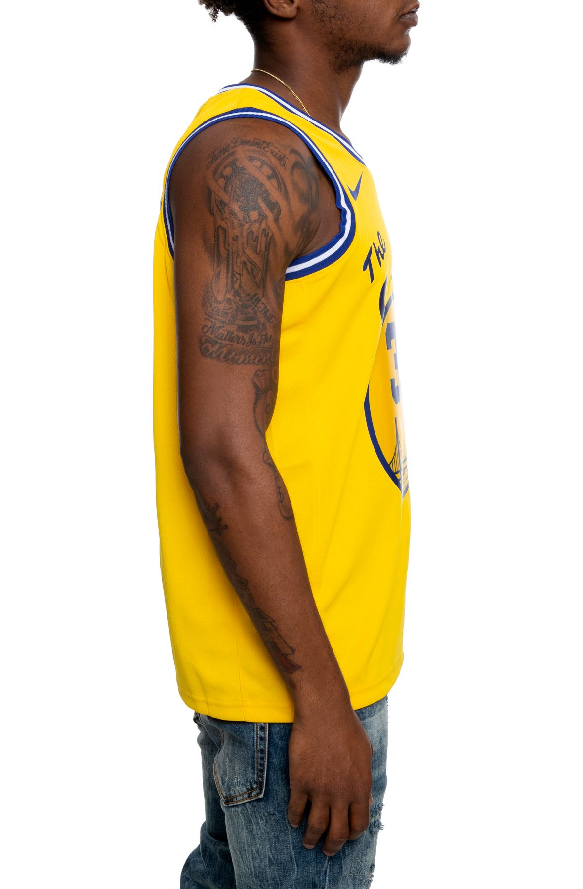 Air Jordan NBA Stephen Curry Warriors Statement Edition 2020 Swingman Jersey Yellow CV9477-729