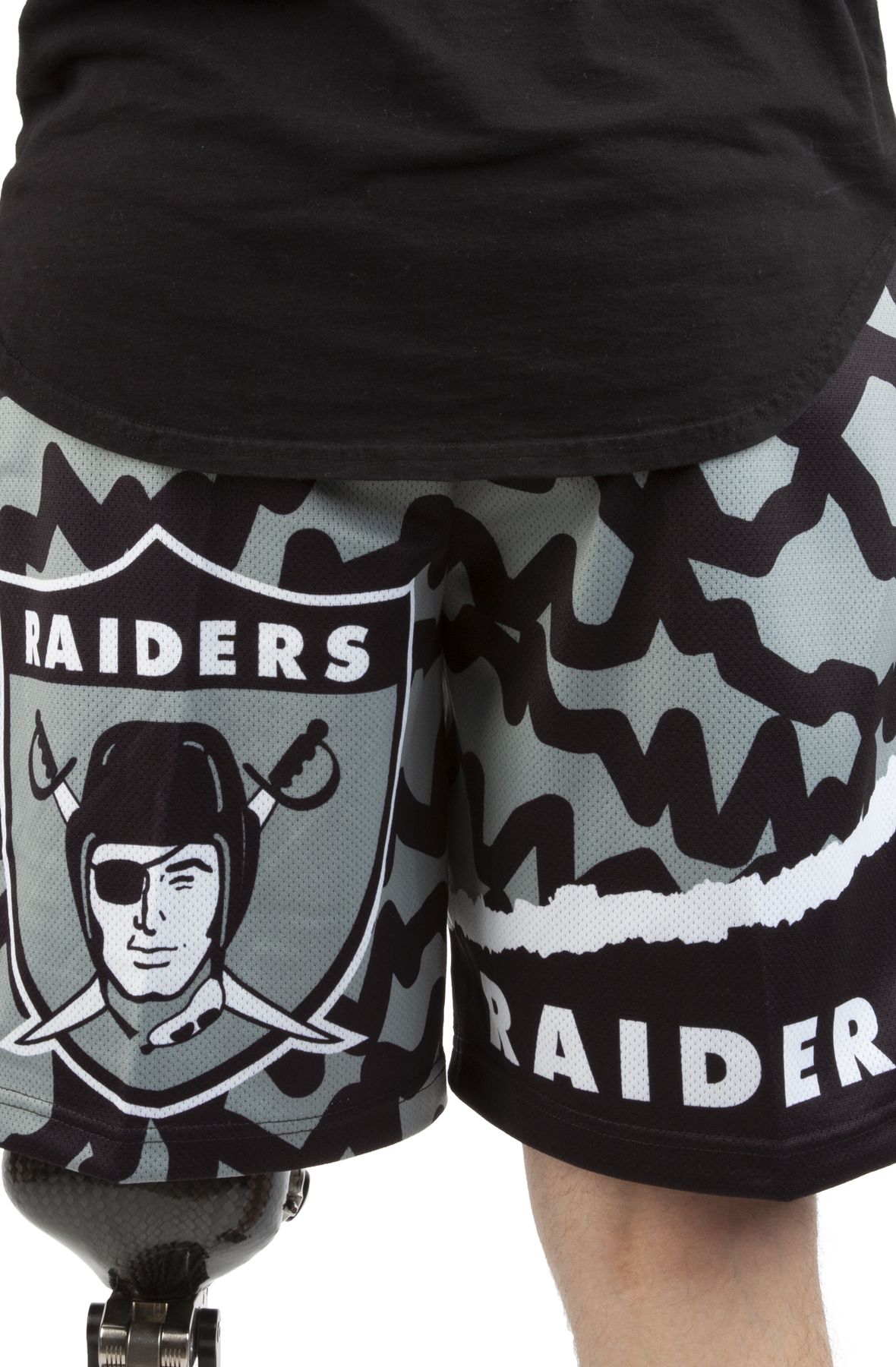 Oakland Raiders Mitchell & Ness Jumbrotron Sublimated Short - Mens