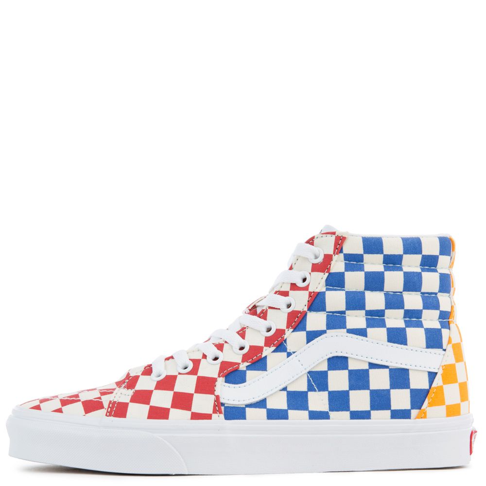 colorful checkered vans