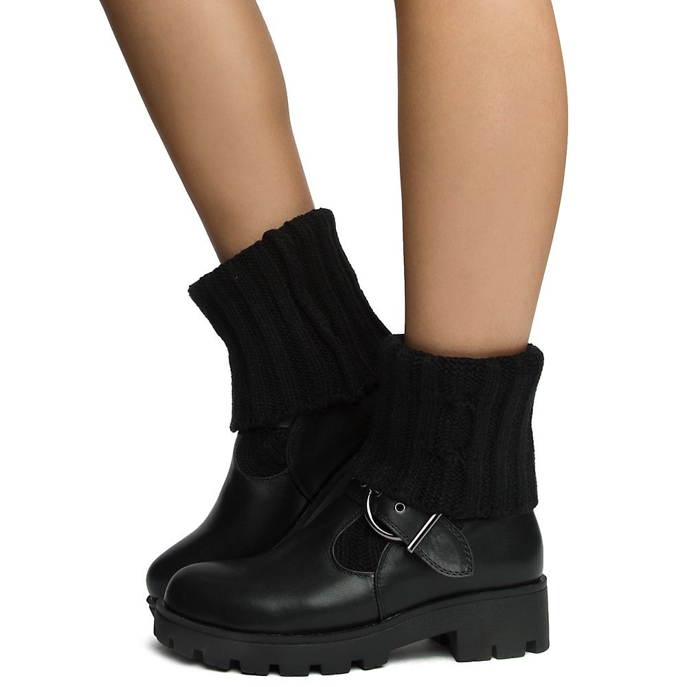 black ankle boots women