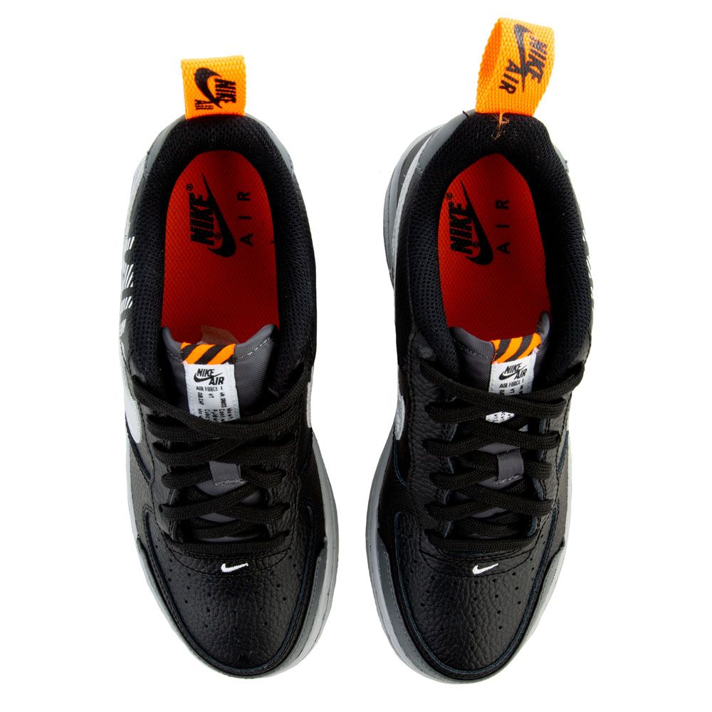 Nike Air Force 1 LV8 2 (GS) Black/Grey Big Kids Basketball Shoes BQ5484-001  