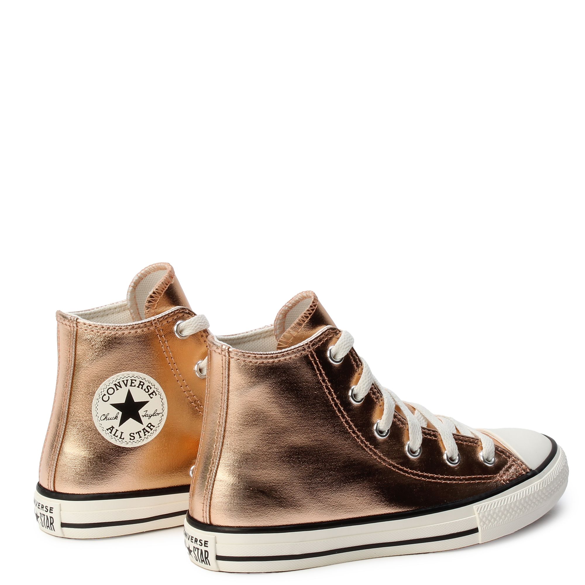 Converse Chuck Taylor Metallic Rose Gold Athleisure Trendy platform High-Tops 11 Converse Chuck Taylor Platform Sugar Berry/White | Hibbett main image 4