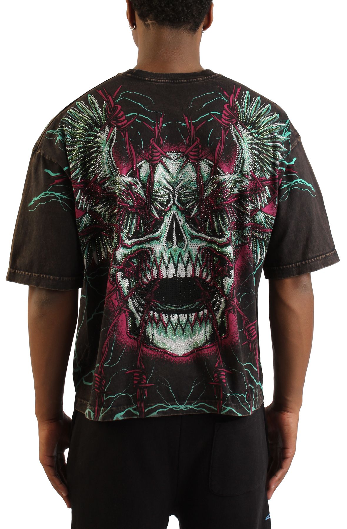 AFFLICTED アフリクテッド AFFLICTION Ghost T-Shirt A30853-BBLV - Shiekh