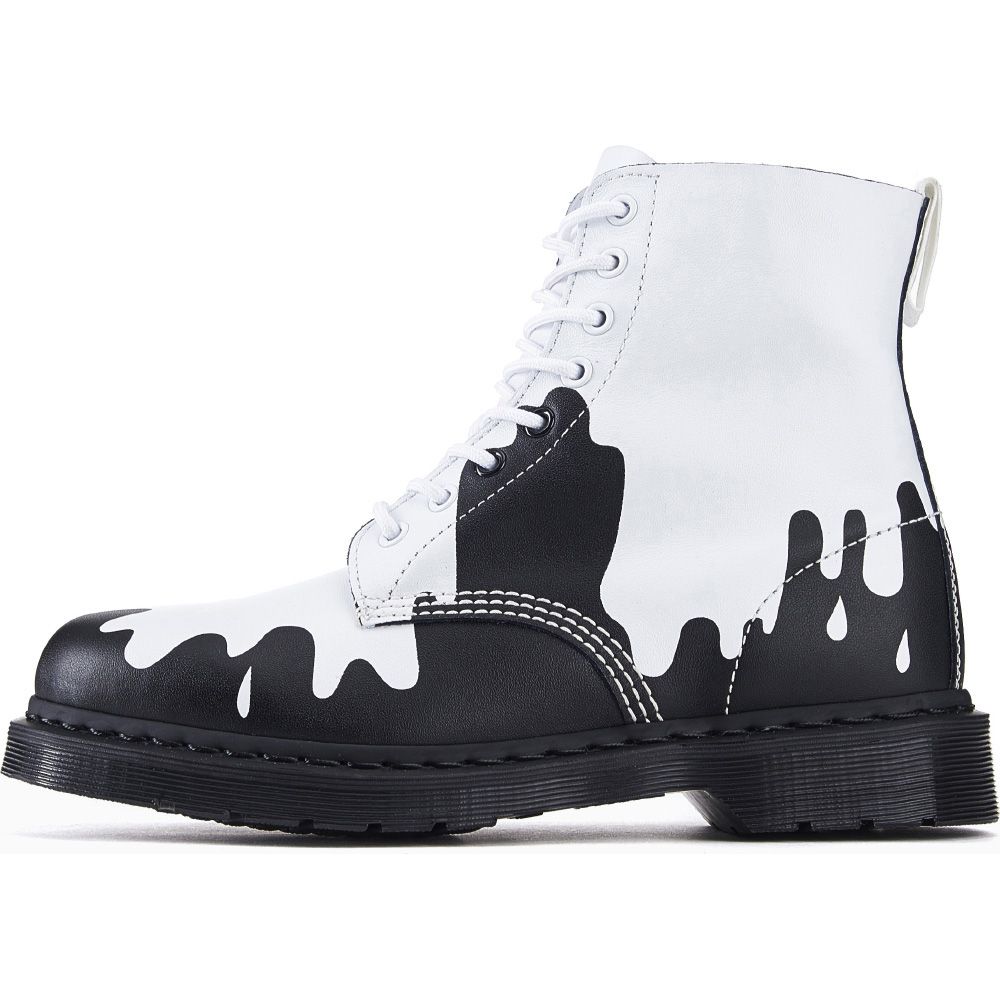 dr martens black and white boots