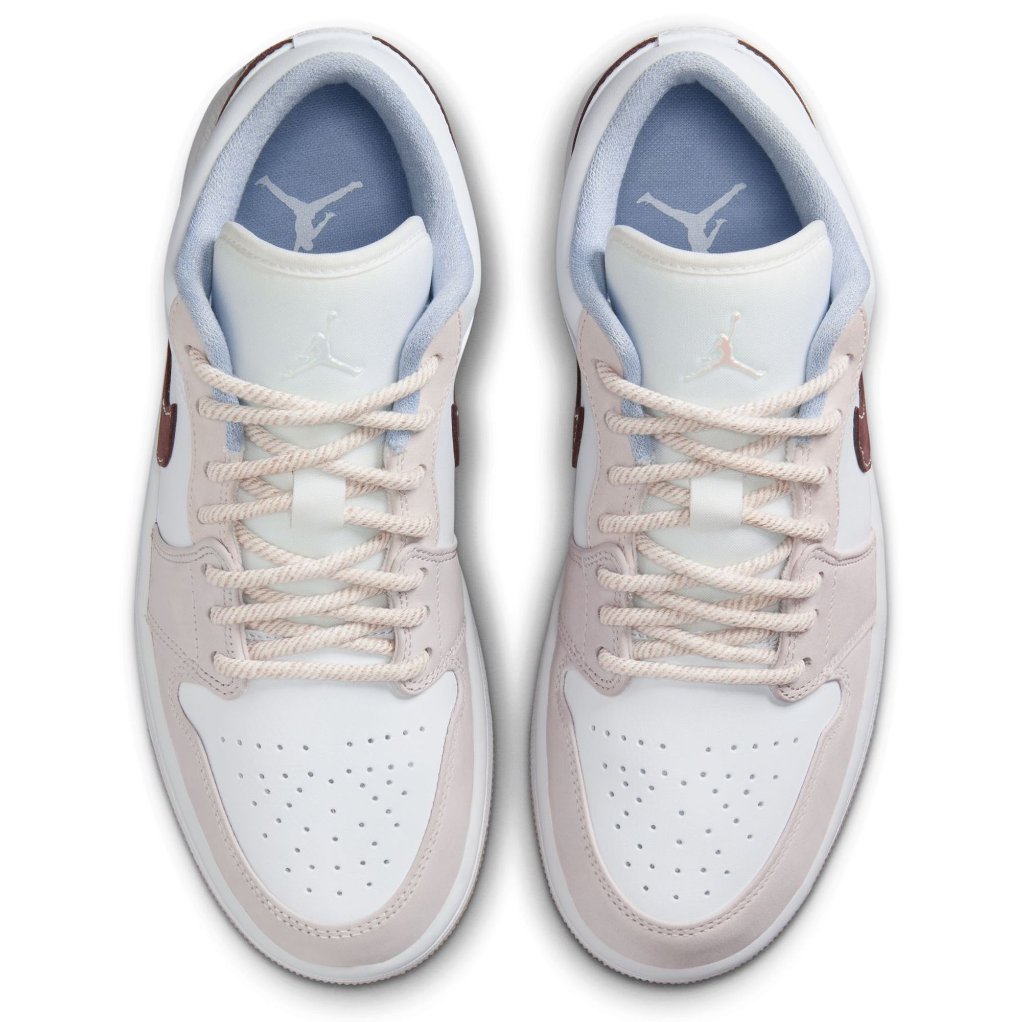 国内配送 NIKE W AIR JORDAN 1 LOW WHITE/L.PINK-IRONSTONE JORDAN Women's Air 1 Low IB8859 101 - Shiekh