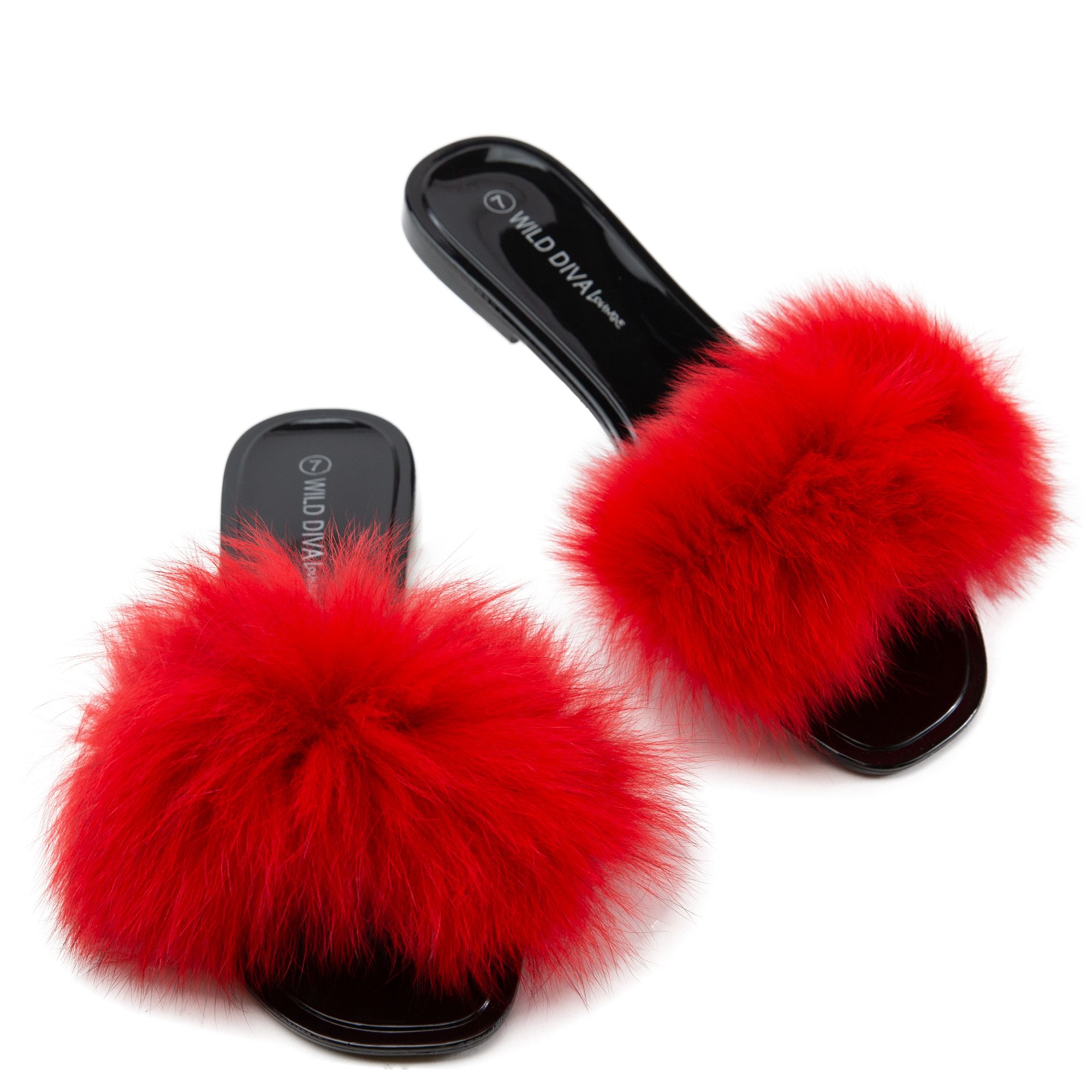 LEGEND FOOTWEAR INC Jackie 03 Fur Sandals JACKIE 03 RDFR Shiekh