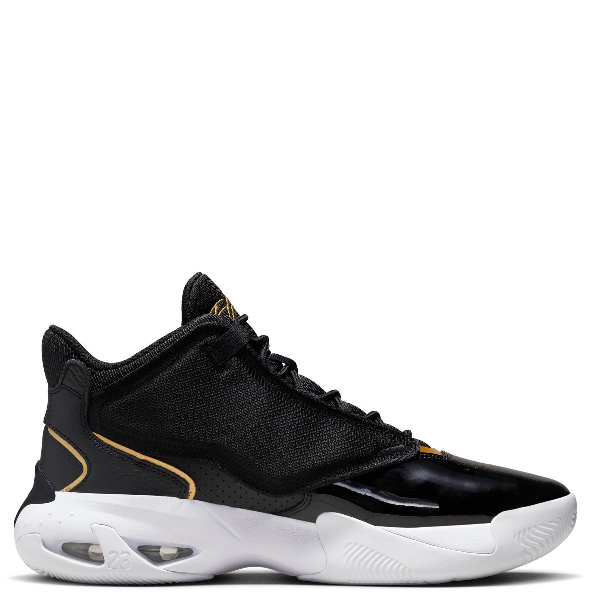 Jordans 23 black and sales gold