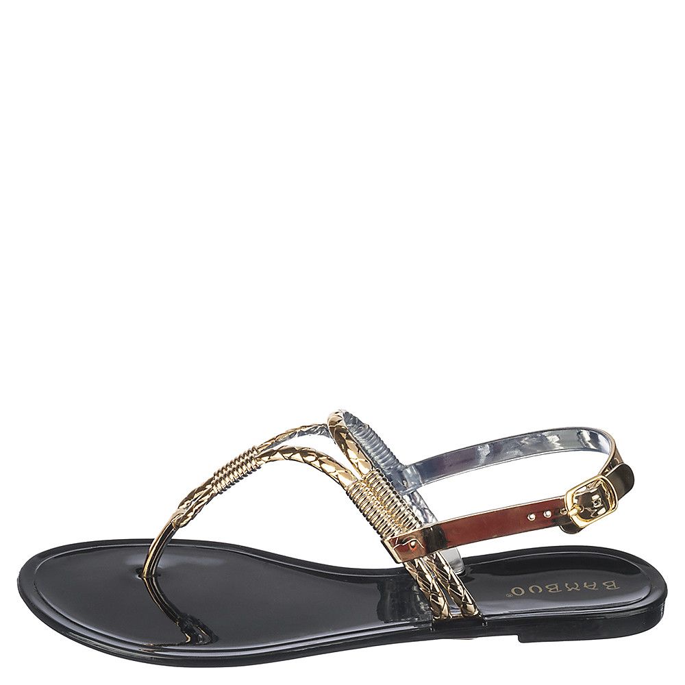 BAMBOO Accent-01 Thong Sandal JPM ACCENT-01/BLKJLY - Shiekh