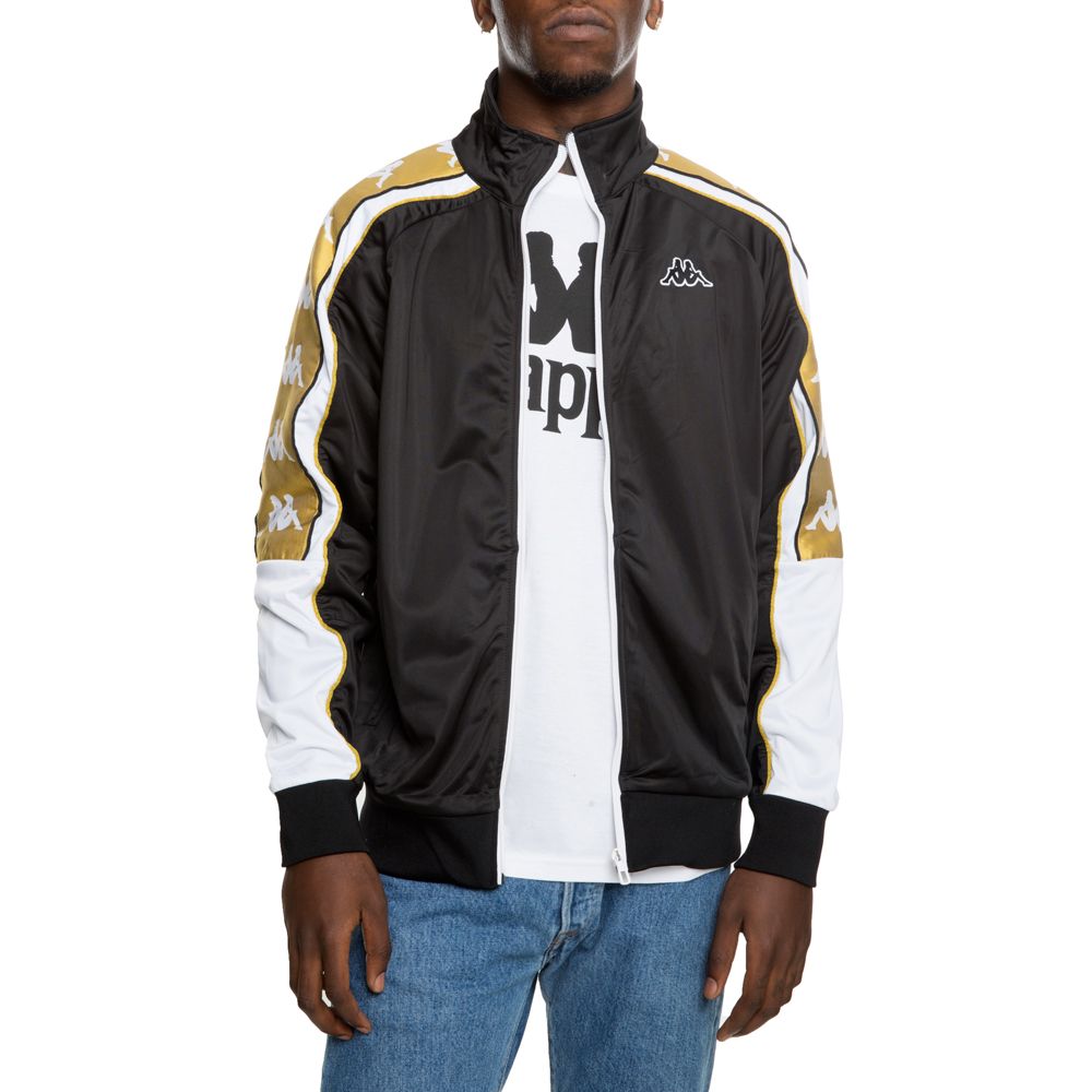 black and gold kappa track jacket