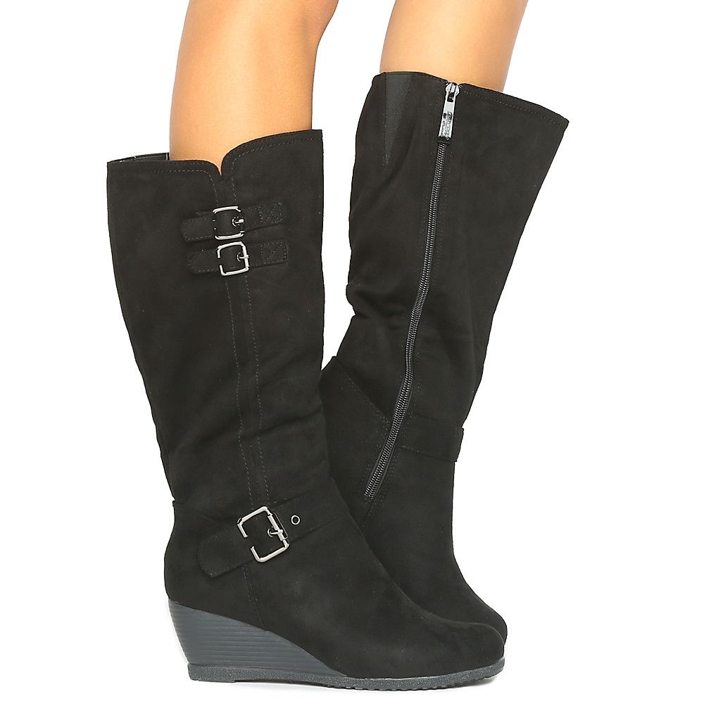 midcalf wedge boots
