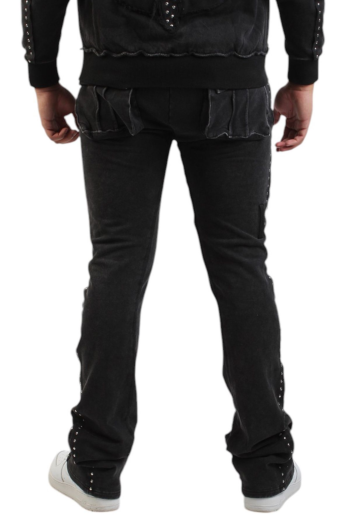 HUDSON METAL 385GSM FLARE JOGGER 539BLK - Shiekh