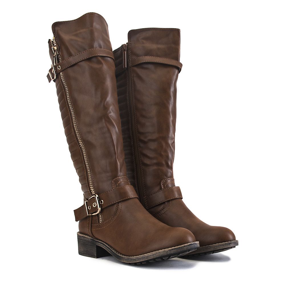 tan knee high boots office