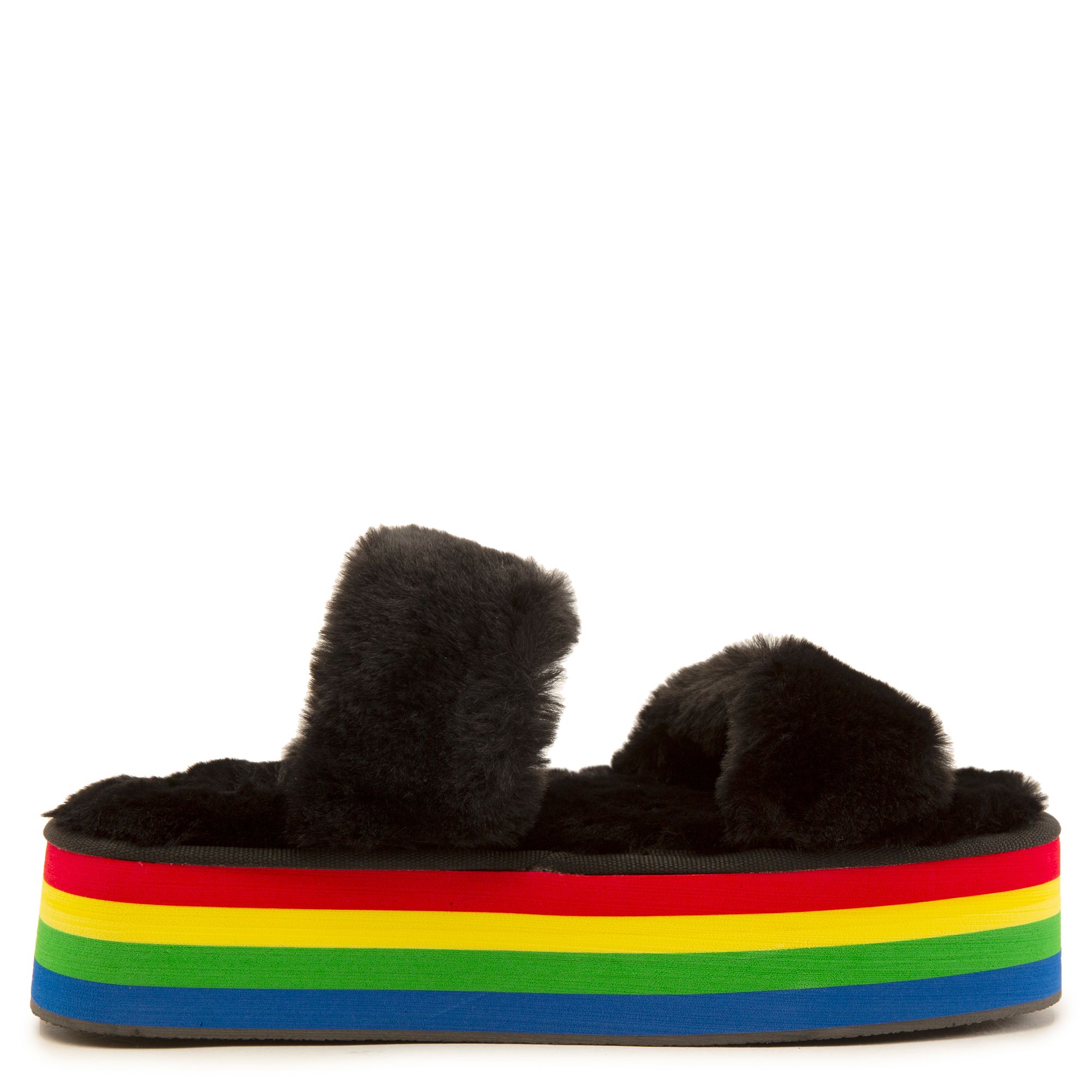 Women Casual Fur Sandals 2016 Autumn/Winter Platform Flip Flops Fashion Slip On Gladiator Fringe 