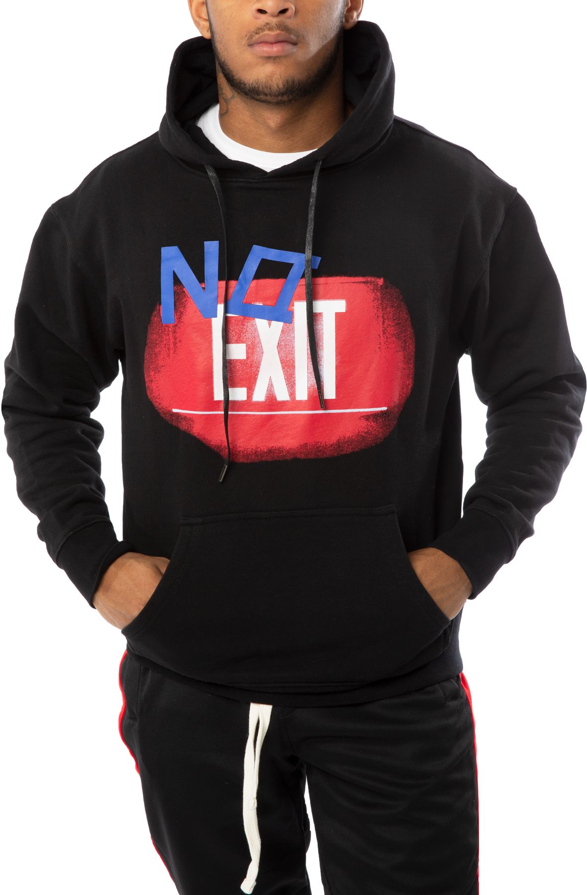 RENOWNED Big Exit Hoodie RD110-BLK - Shiekh