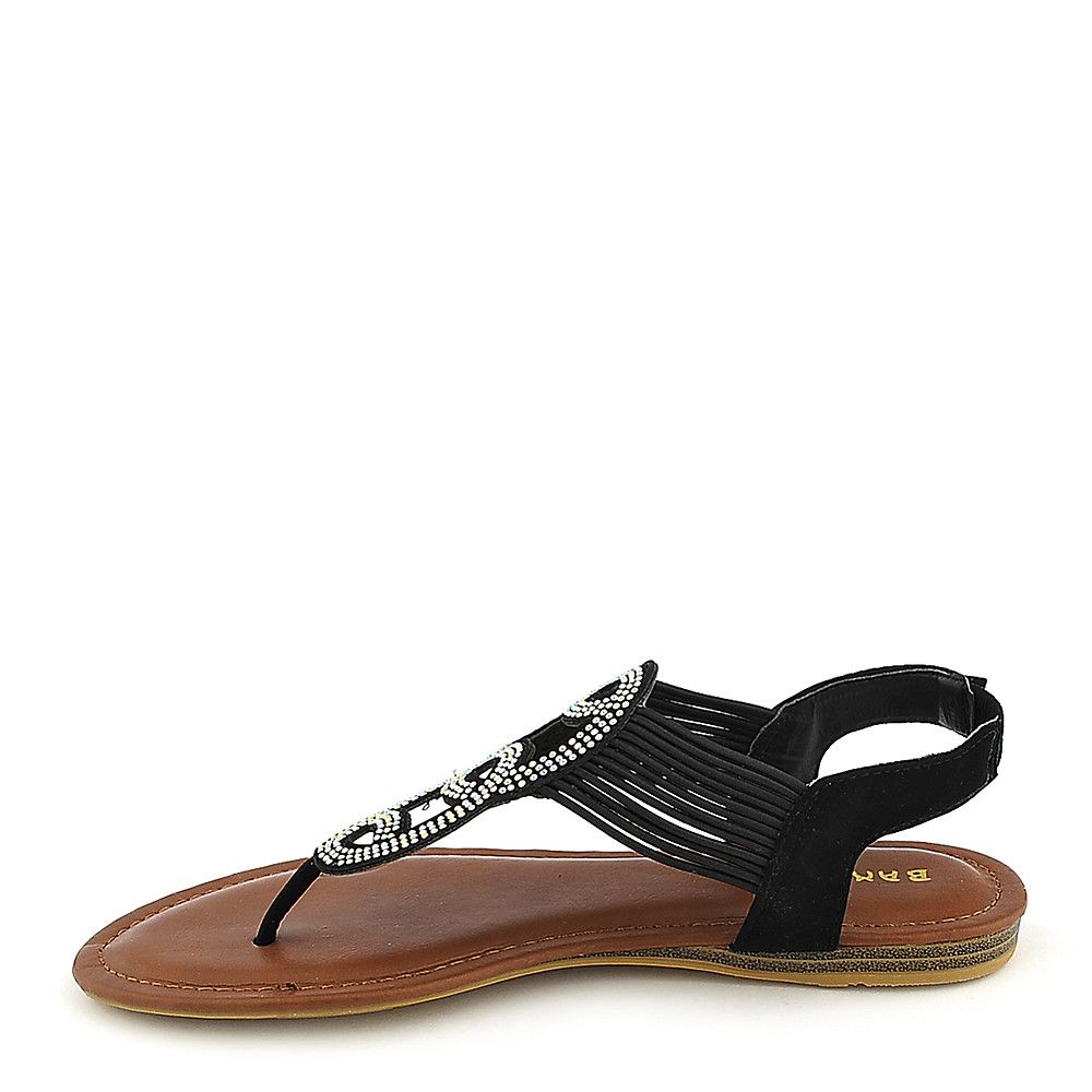 BAMBOO Mason-07 Thong Sandal JPM MASON-07/BLKNUB - Shiekh