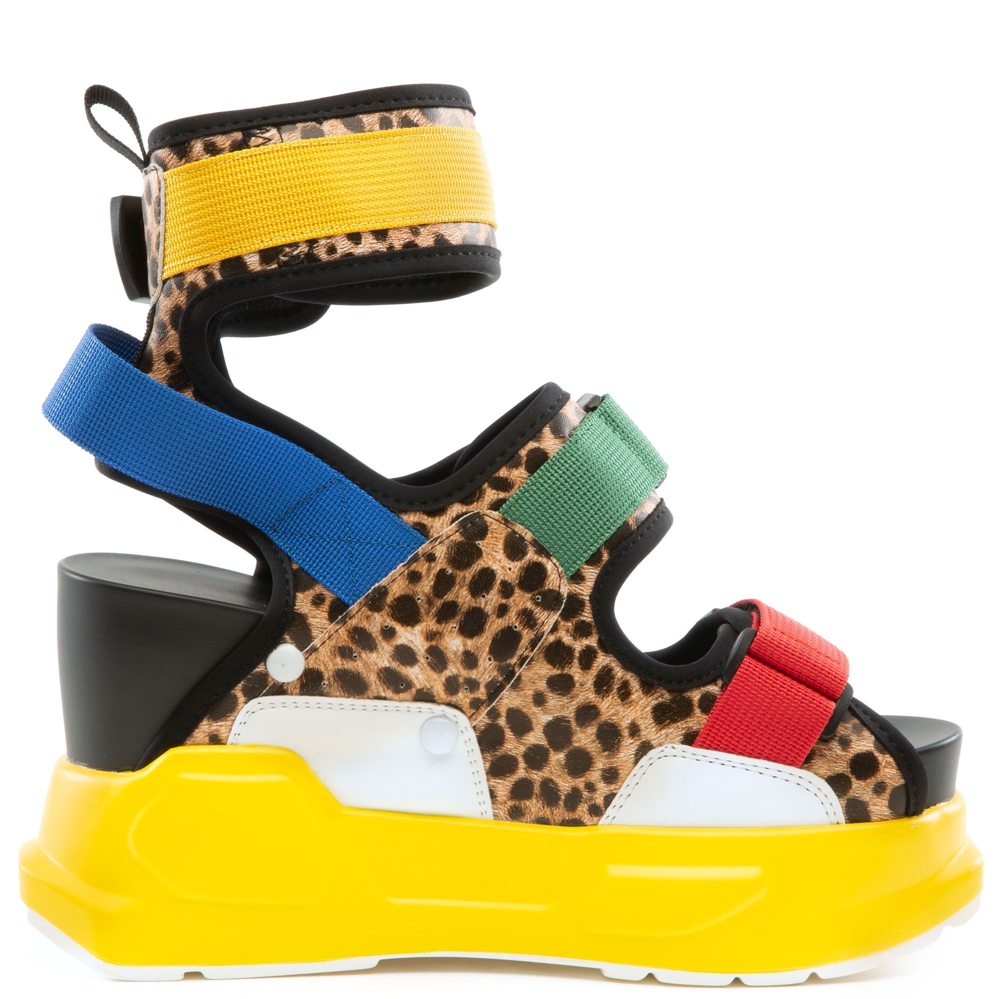YELLO★BLACK WHALE PLATFORM SANDALS UNKNOWN Mulberry-01 Platform Sandals MULBERRY-01-LEO - Shiekh
