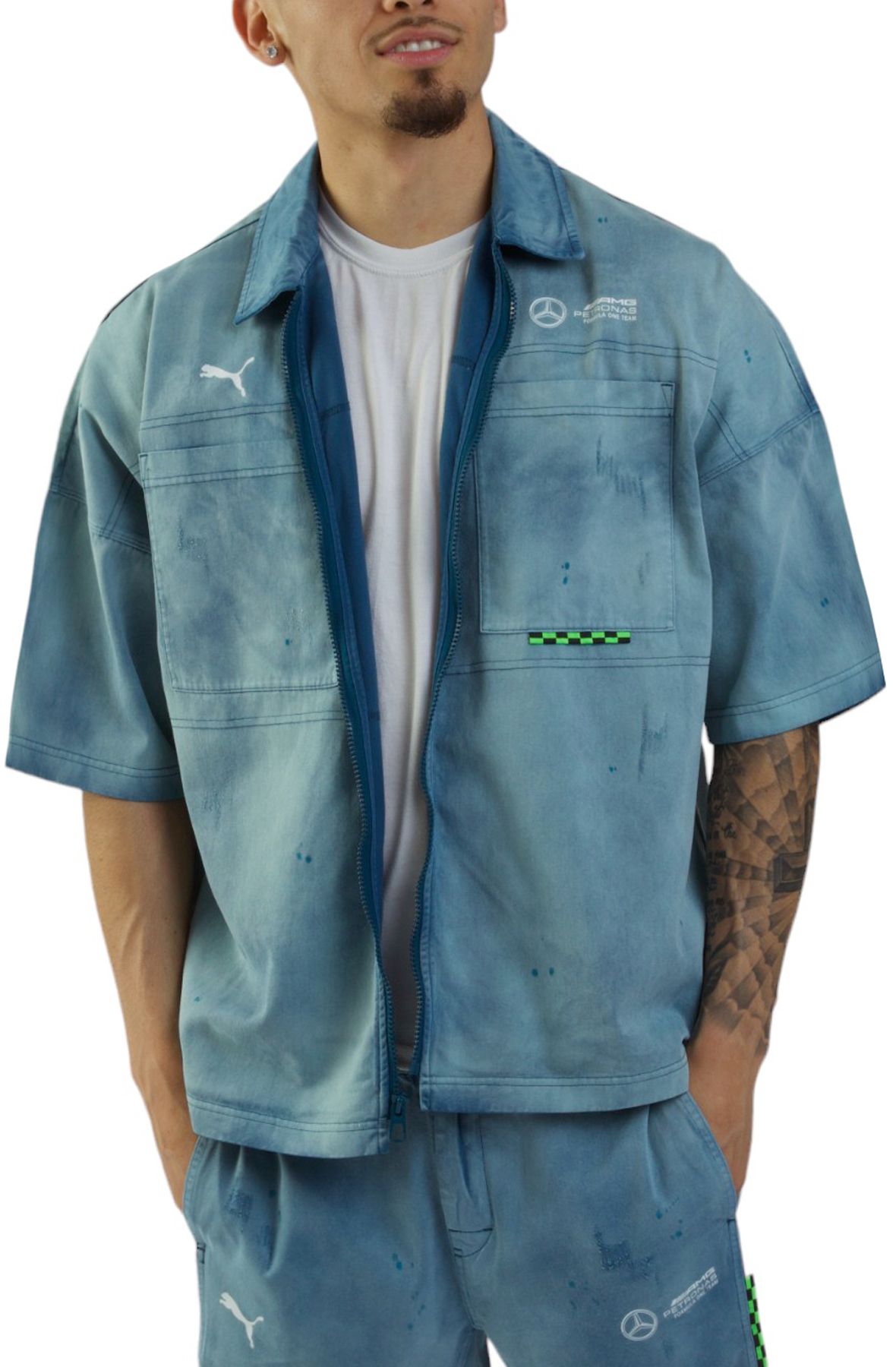 ★★PUMA★★ MAPF1 Crew Short Sleeve T-Shirt Ocean Tropic 62 PUMA Mercedes-AMG Petronas F1® Team Crews Go Summer Shirt