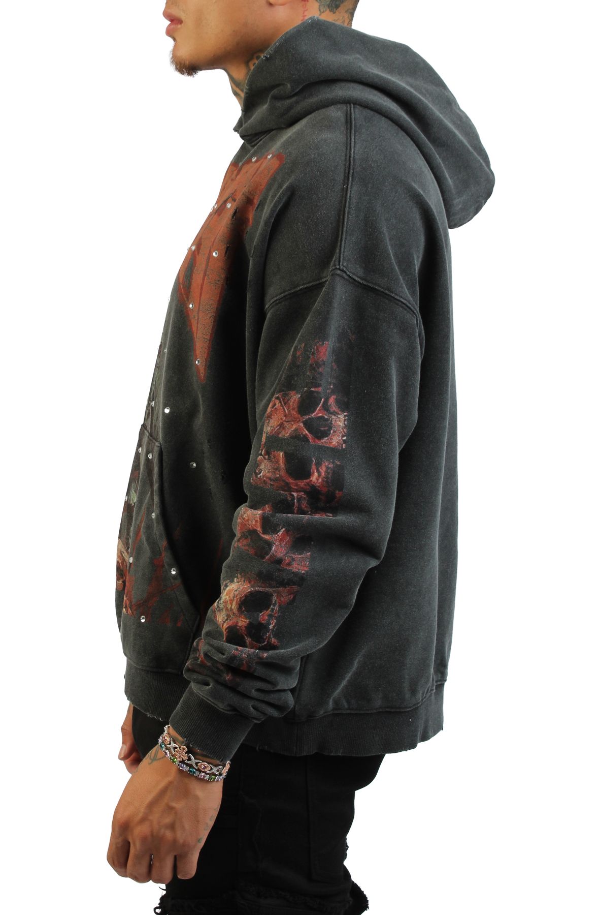 MEMORY LANE Armageddon Hoodie MLSMU26-3005BLK - Shiekh