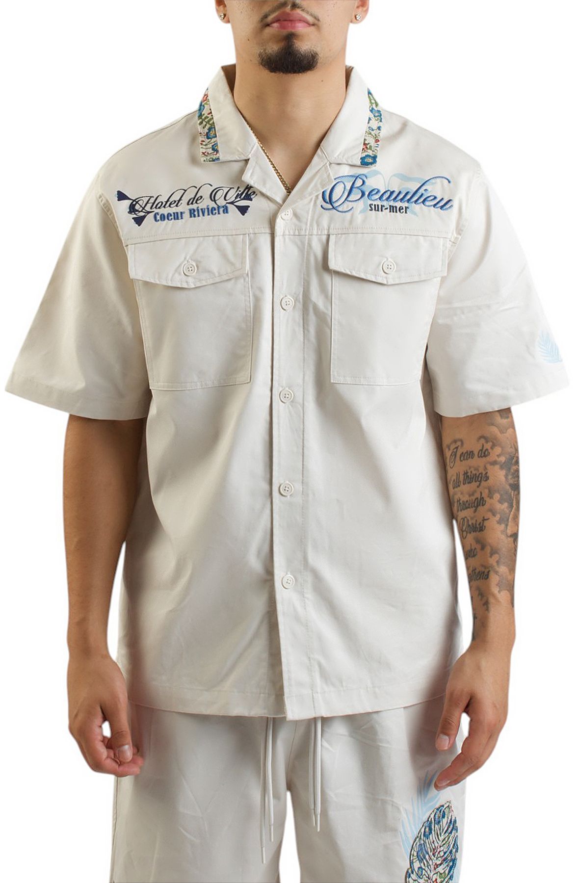 SMOKE RISE Beaulieu Lounge Shirt WH25295SK-CHA - Shiekh