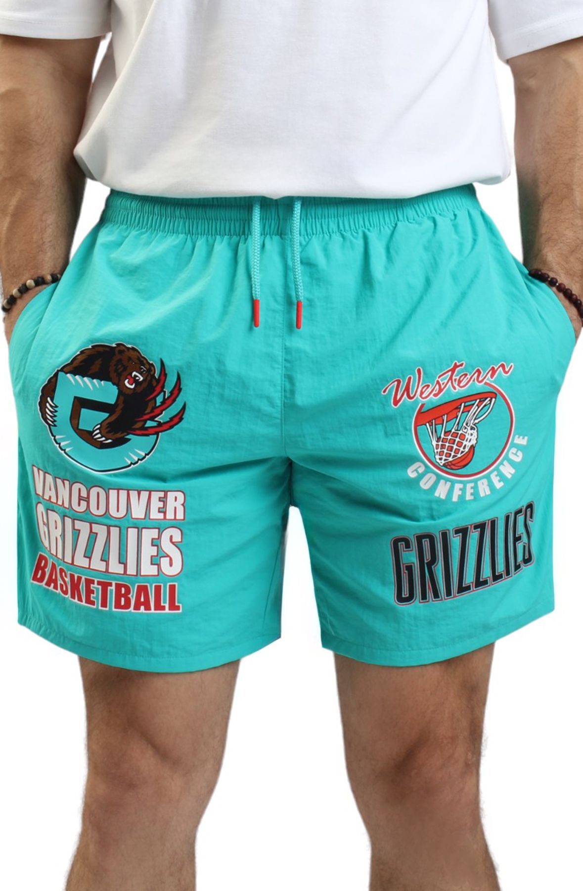 MITCHELL AND NESS Vancouver Grizzlies Multi Hit Nylon Shorts