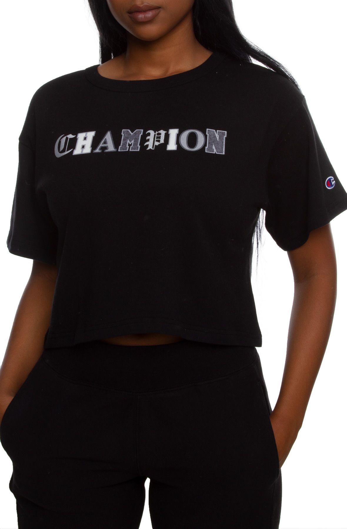 champion cropped t shirt