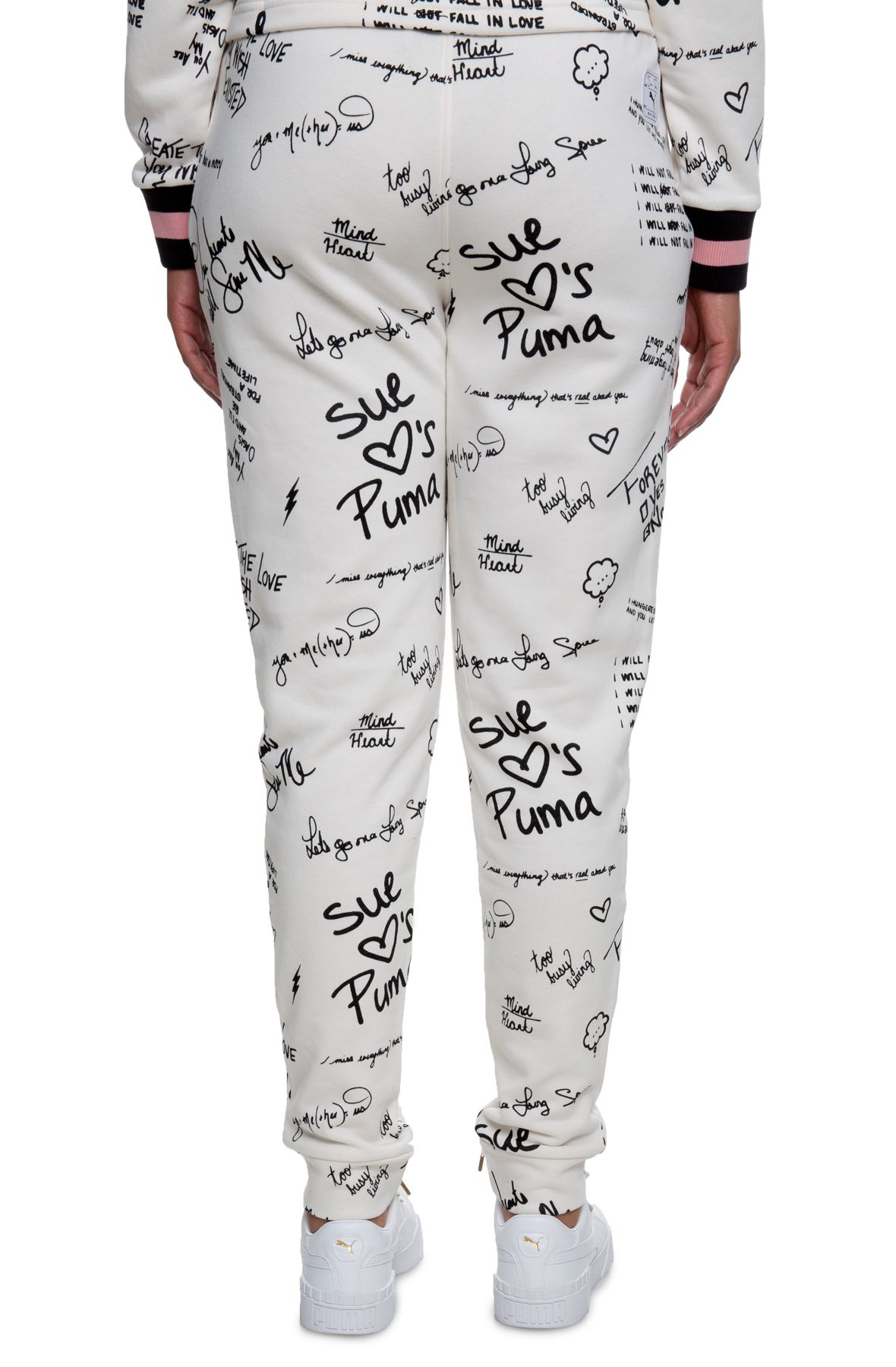 grey sweatpants with white stars