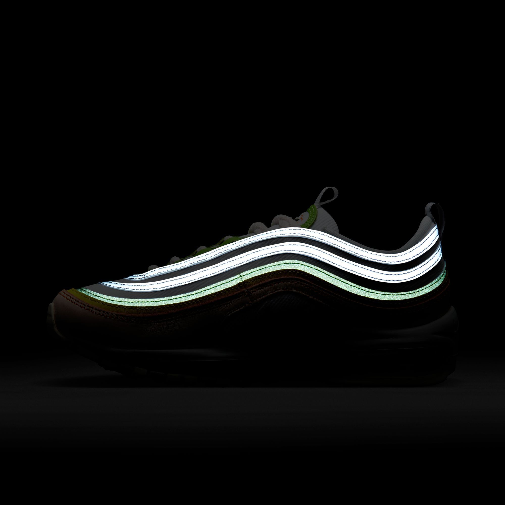 NIKE WMNS AIR MAX 97 MULTI COLOR BLACK ELECTRO GREEN FUCHSIA GLOW