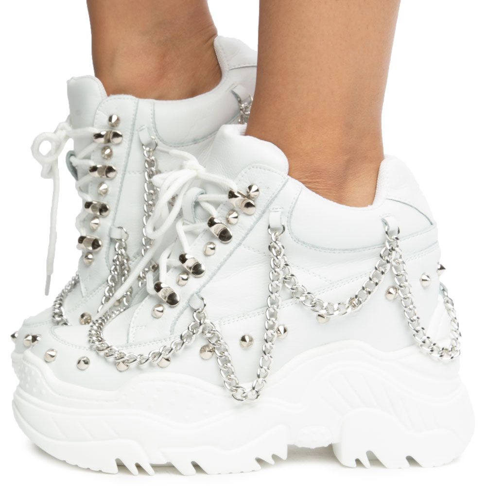 sneakers platform white