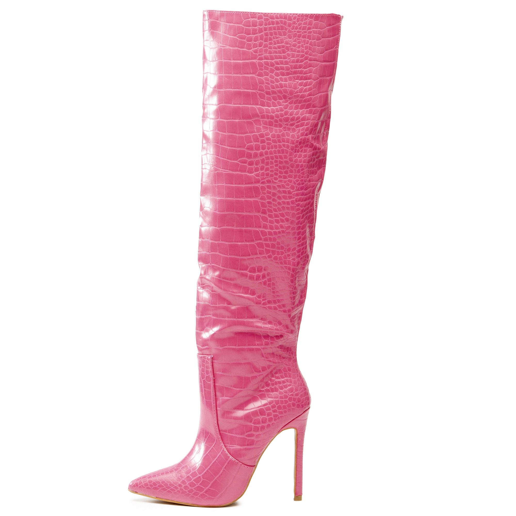 You Alright Heeled Boots - Neon Pink, Fashion Nova, Shoes