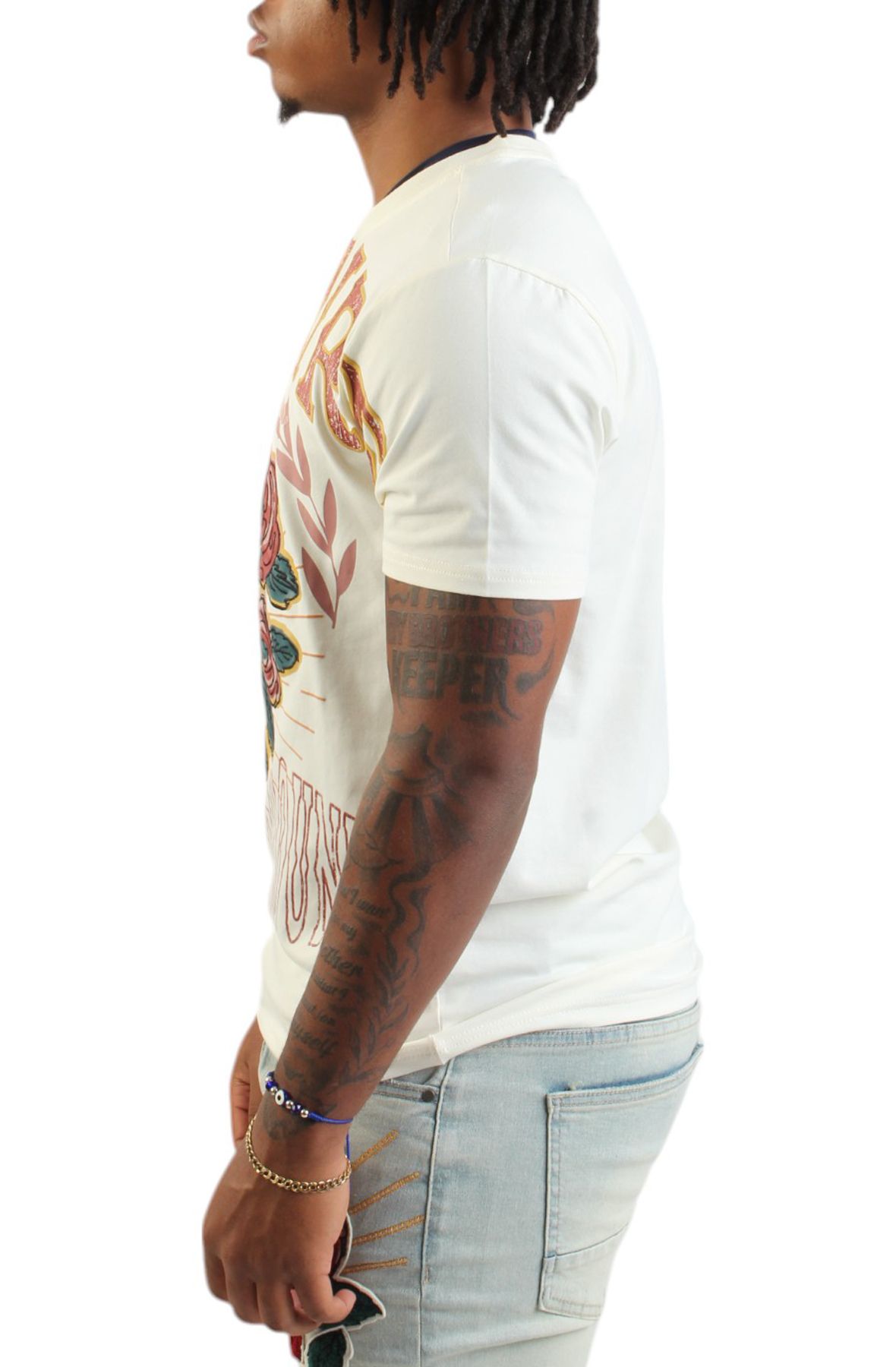 SMOKE RISE Roses Tandoori T-Shirt KT25176SK-PAP - Shiekh
