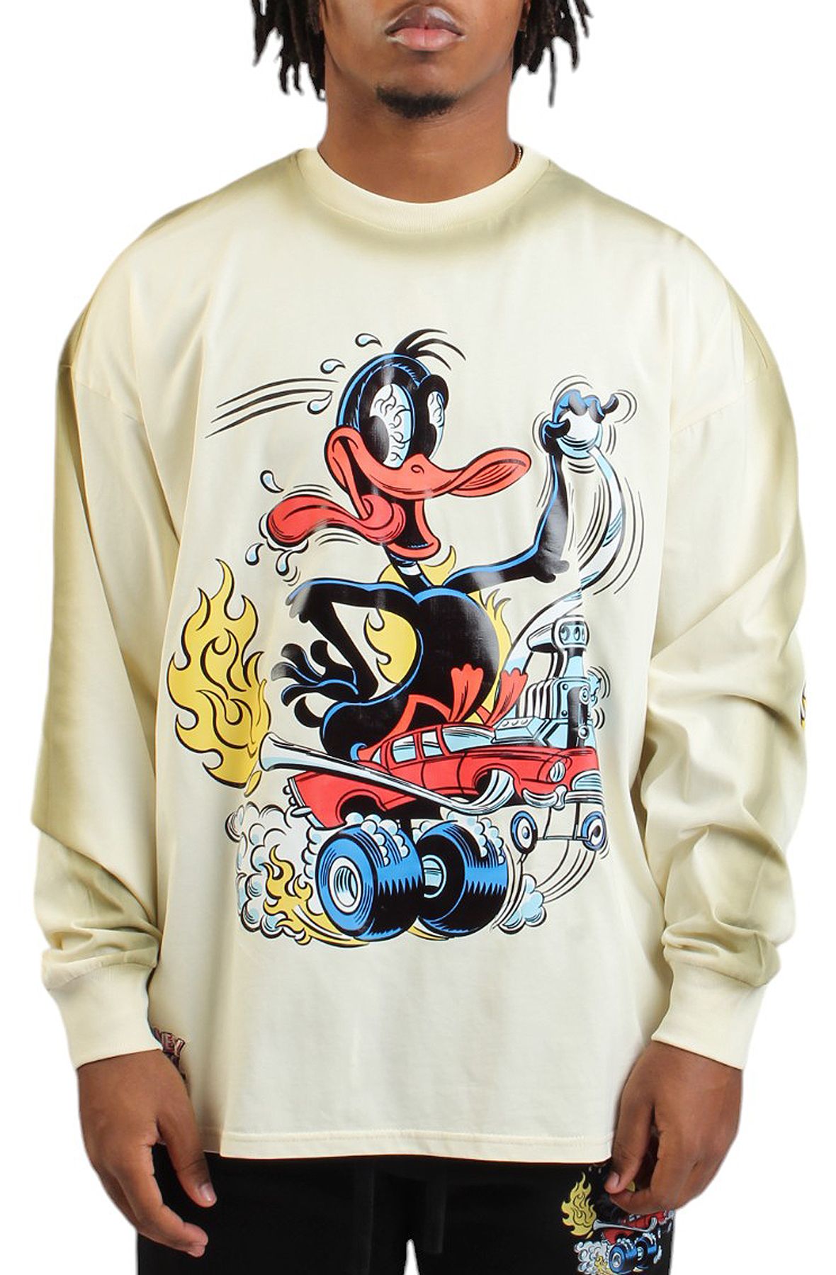 MAXIMA Looney Tunes Hot Rod Daffy Long Sleeve T-shirt LT20943-EGG