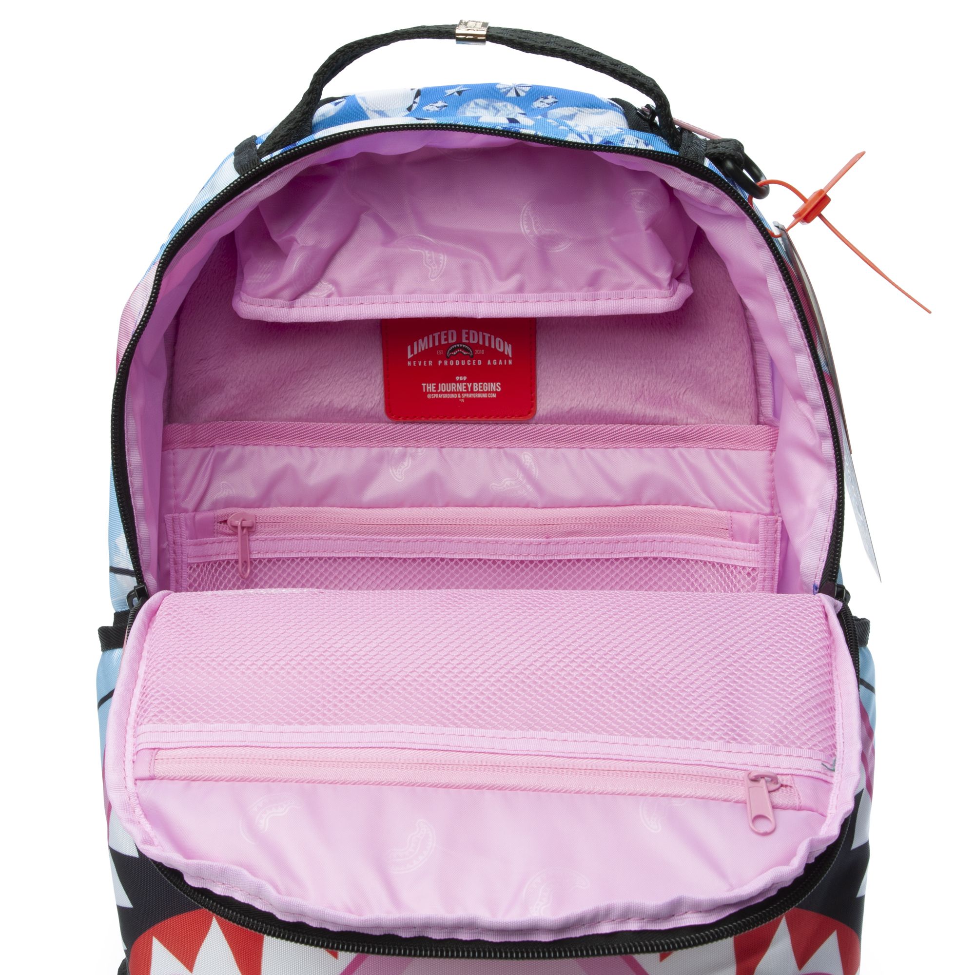Girls Pink & Blue Shark Backpack