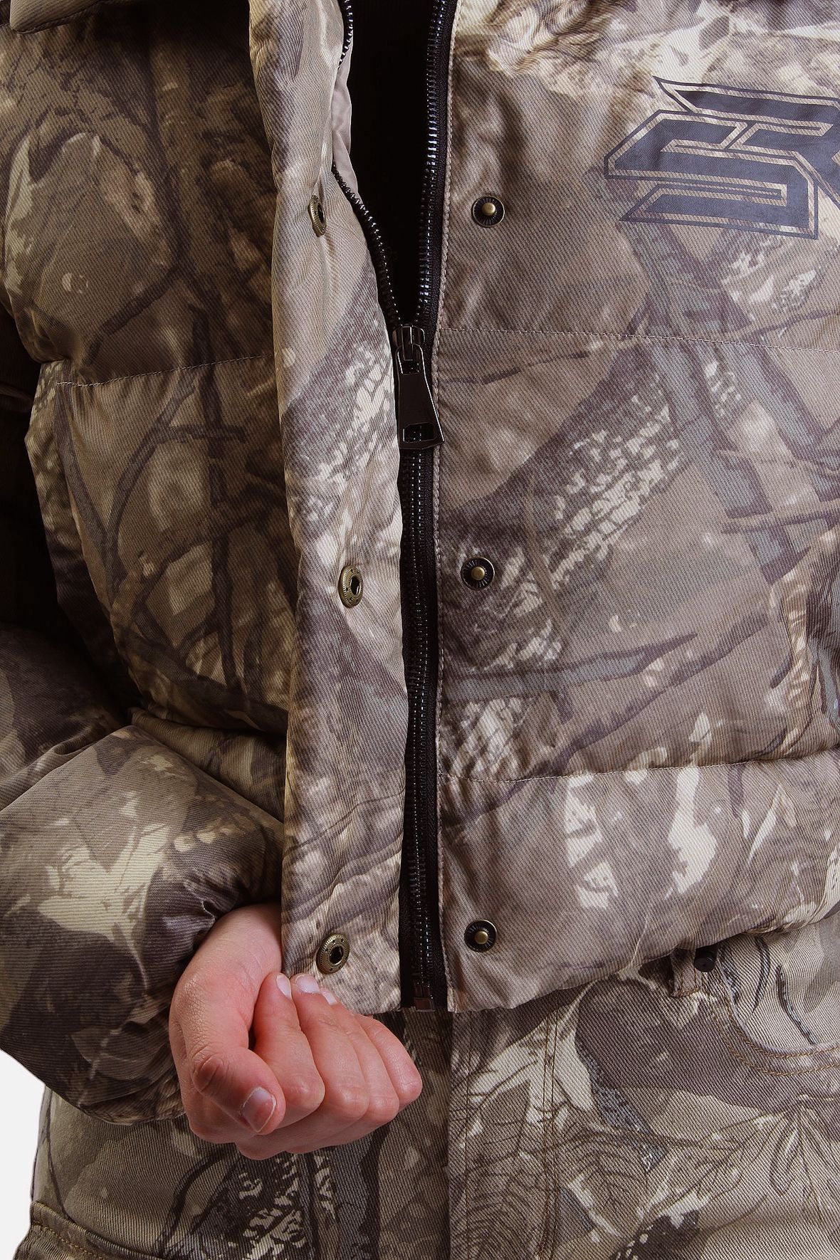 SMOKE RISE Patched Puffer Jacket AJ24981-CAMO - Shiekh
