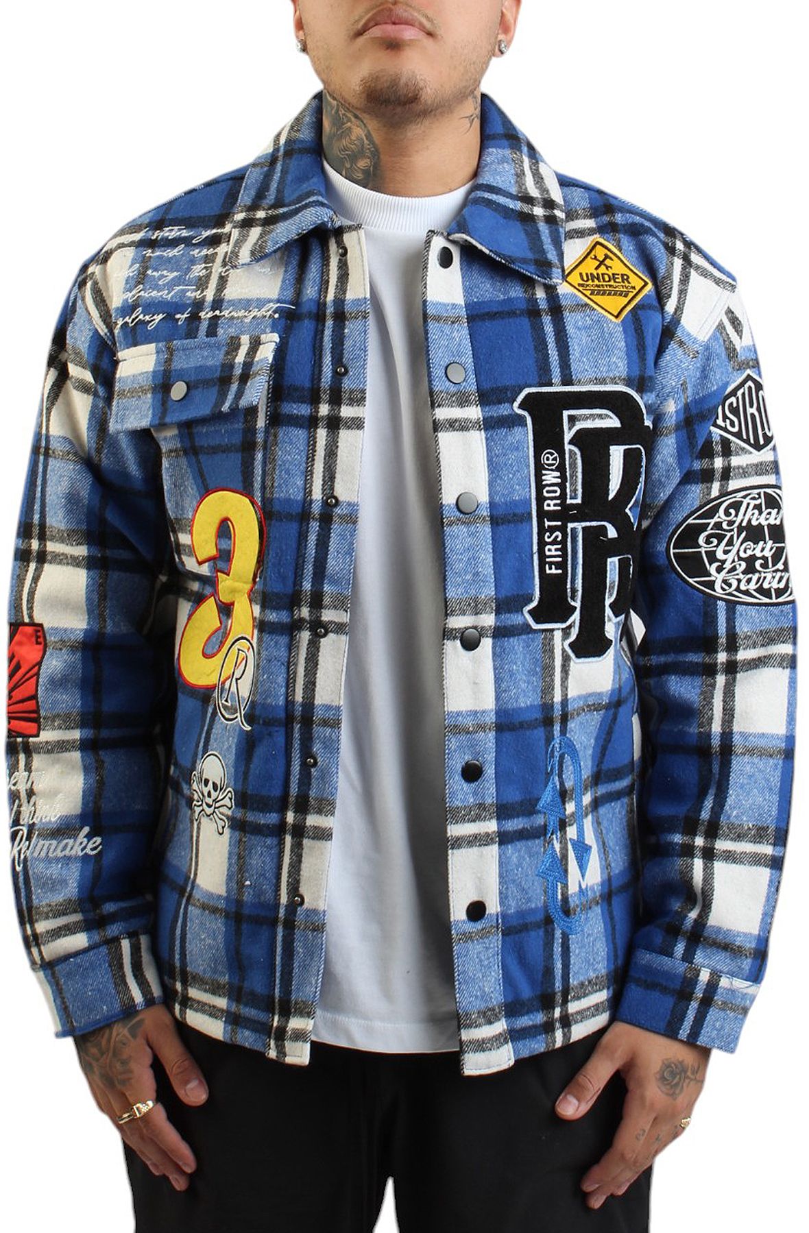 FIRST ROW REUP Plaid Jacket FRJ2061-WBL - Shiekh