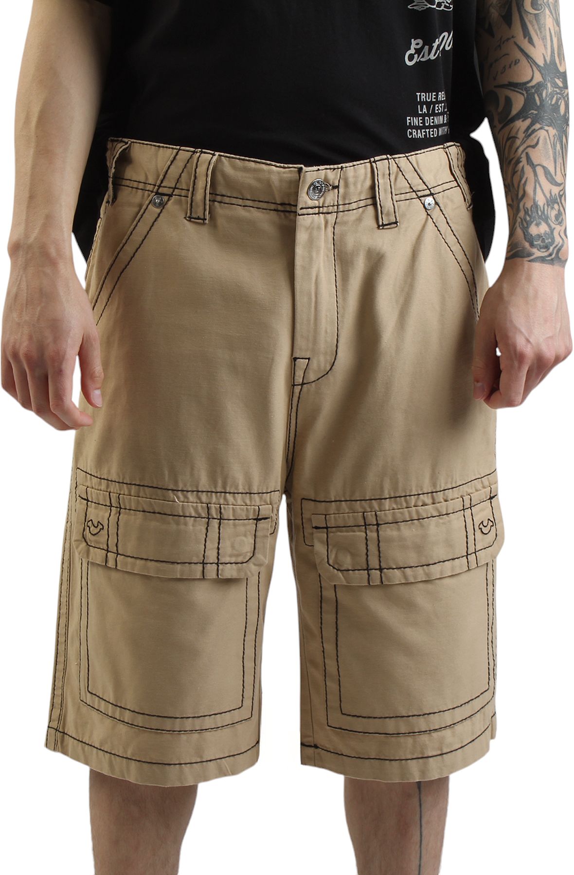 TRUE RELIGION Vinny Big T Cargo Shorts 109500-2629 - Shiekh