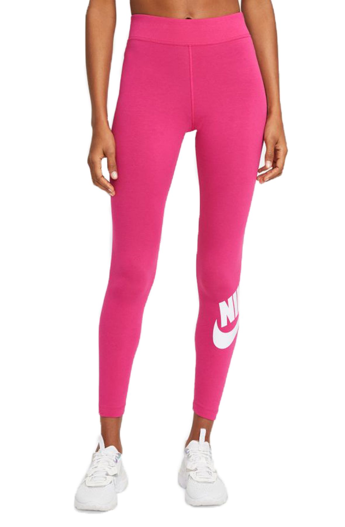 Women's leggings Nike Dri-Fit One High-Rise Leggings - fireberry/white