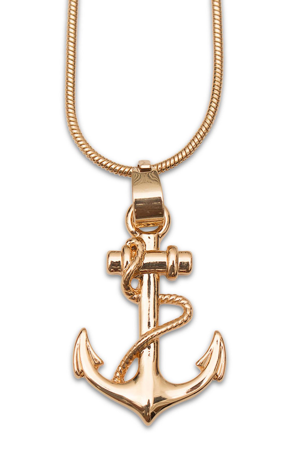 REASON The 18k Plated Anchor Pendant 30