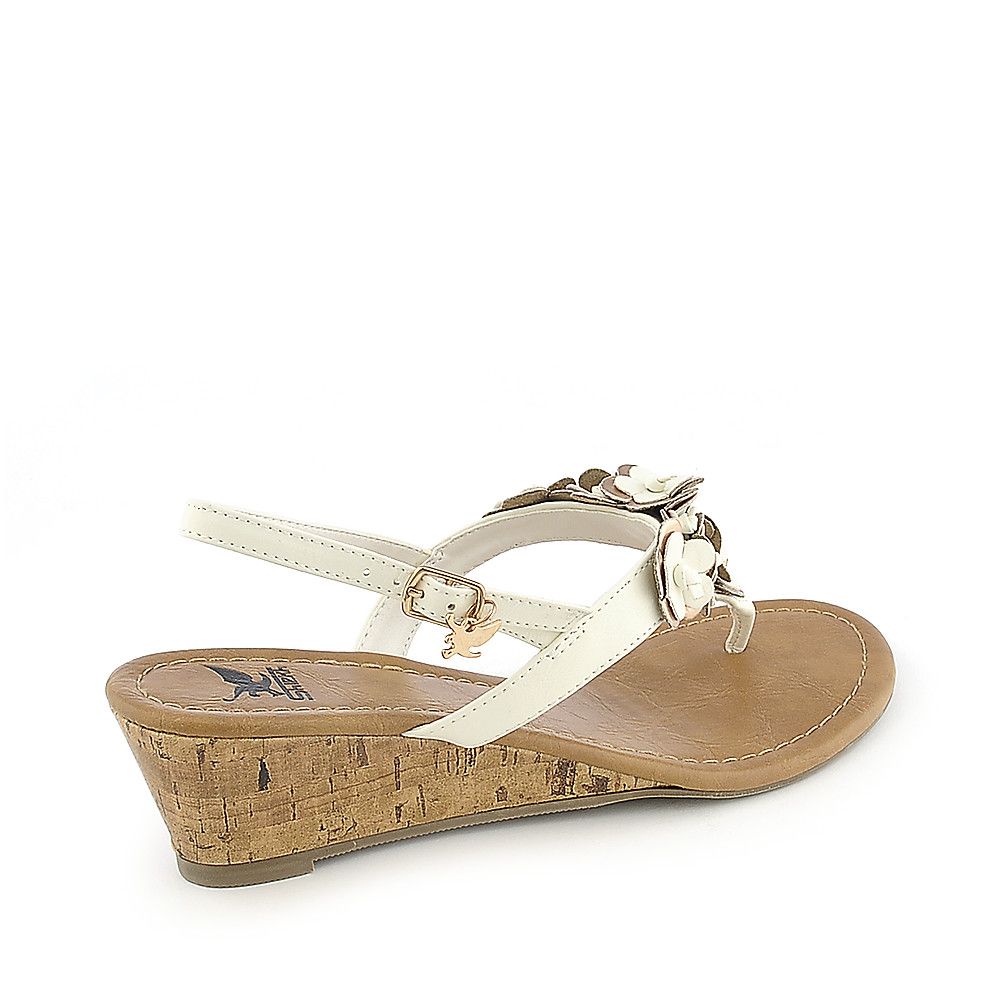 SHIEKH Zoo-H Wedge Thong Sandal FD ZOO-H OWH/O.WHT - Shiekh