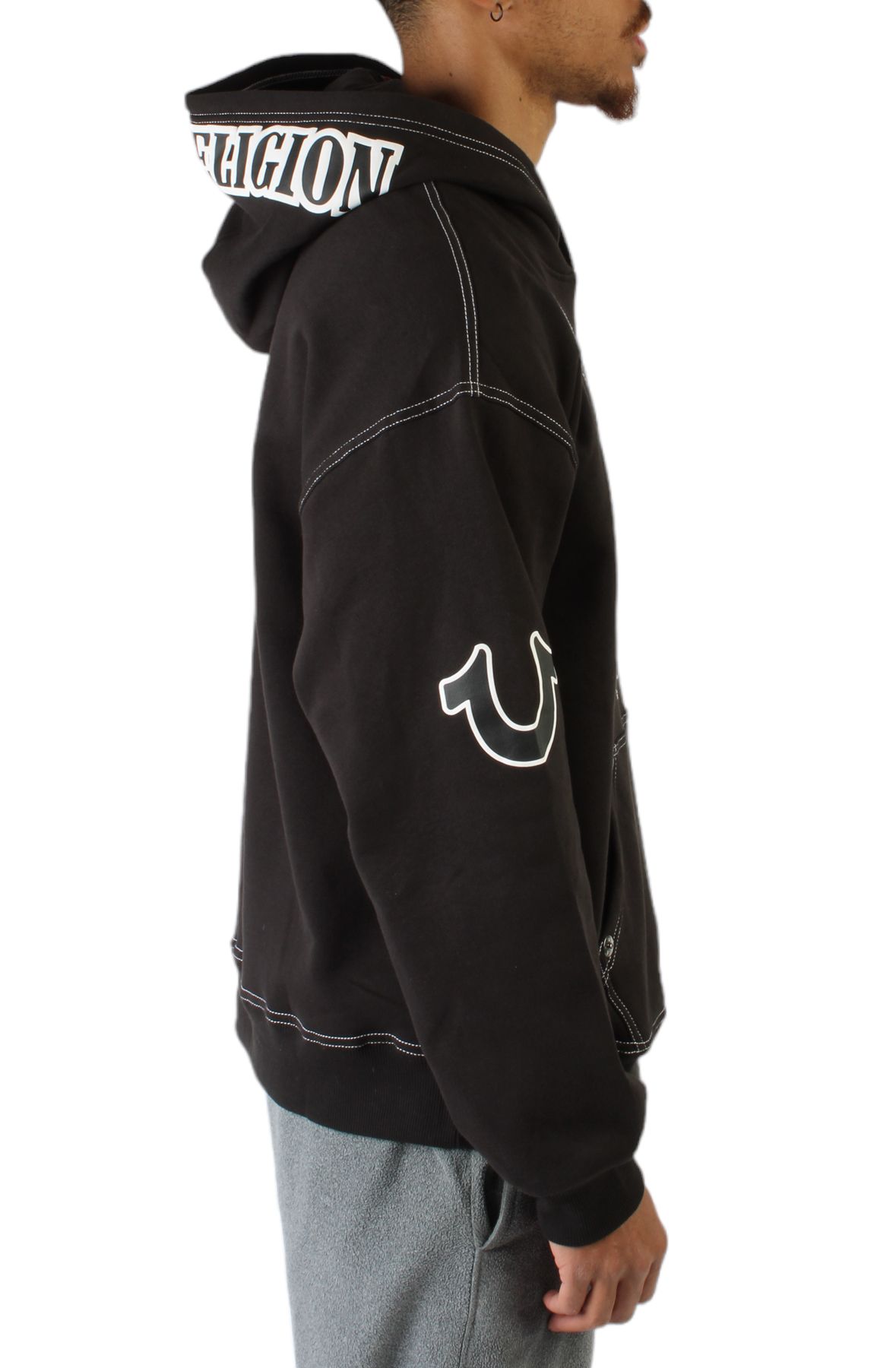 大人気【TRUE RELIGION】Playboy☆レトロな雰囲気☆フーディ TRUE RELIGION X PLAYBOY CINCHED HOODIE - Light Cream | True