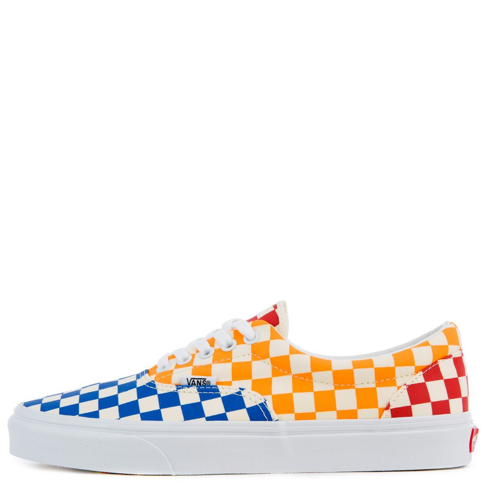 checkerboard multicolor vans