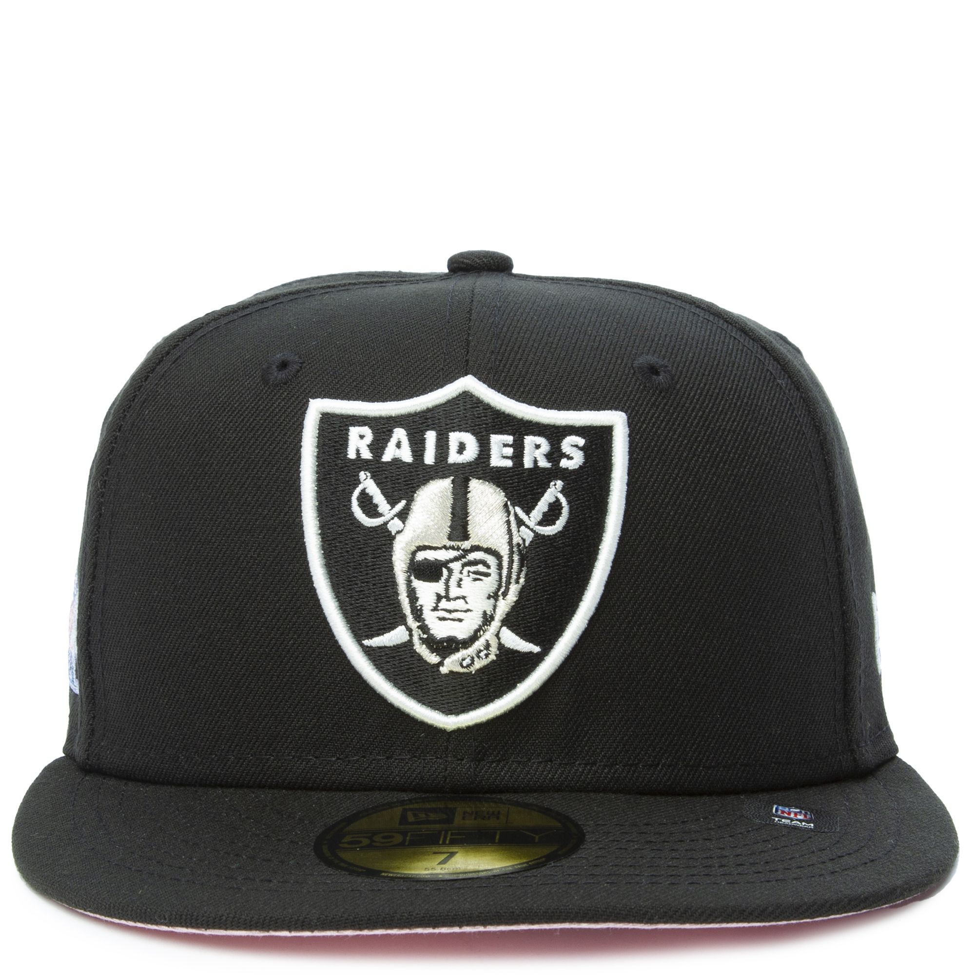 Men's New Era Black Las Vegas Raiders Super Bowl XVIII Pop Sweat 59FIFTY  Fitted Hat