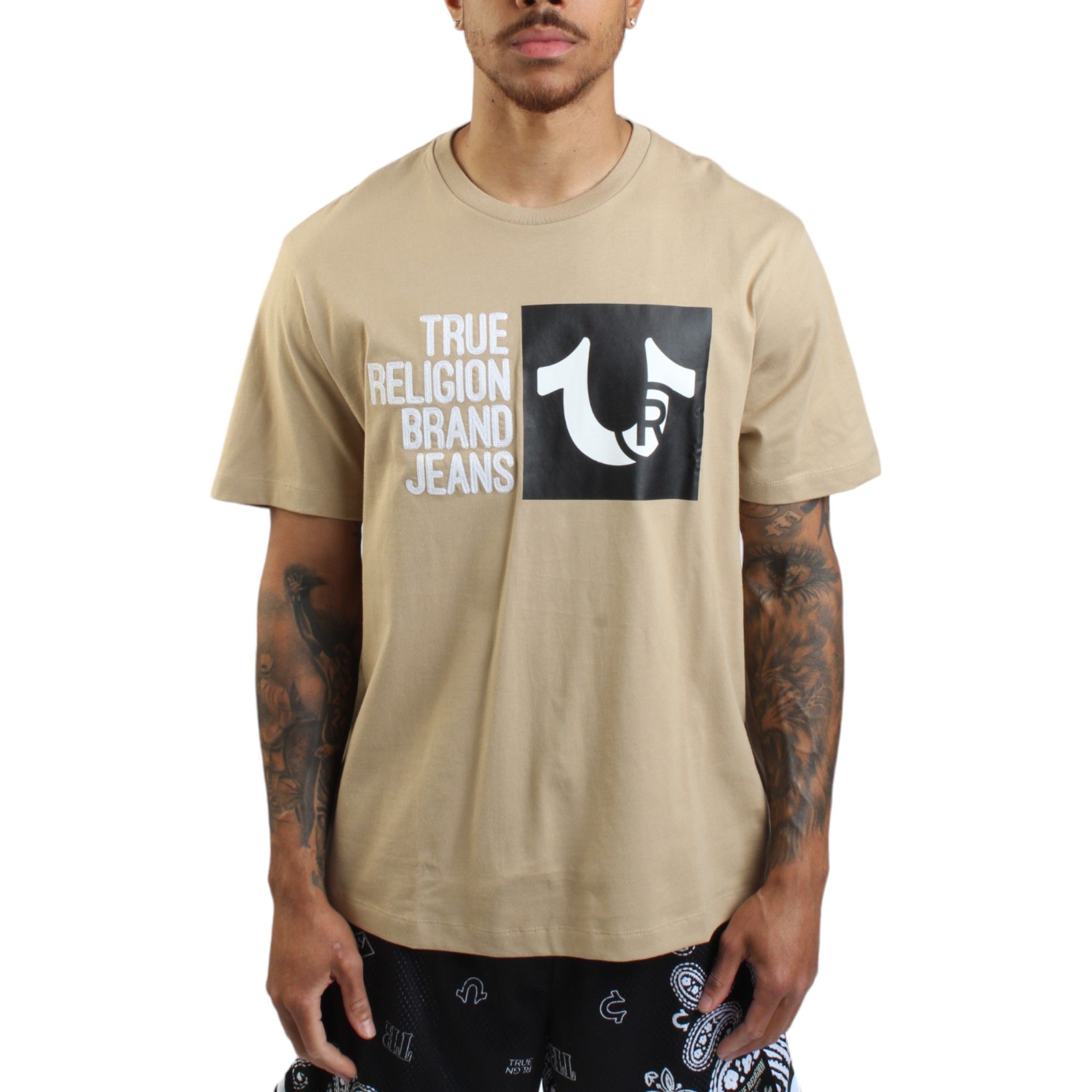 TRUE RELIGION Chain Stitch Logo T-Shirt 108759-2701 - Shiekh